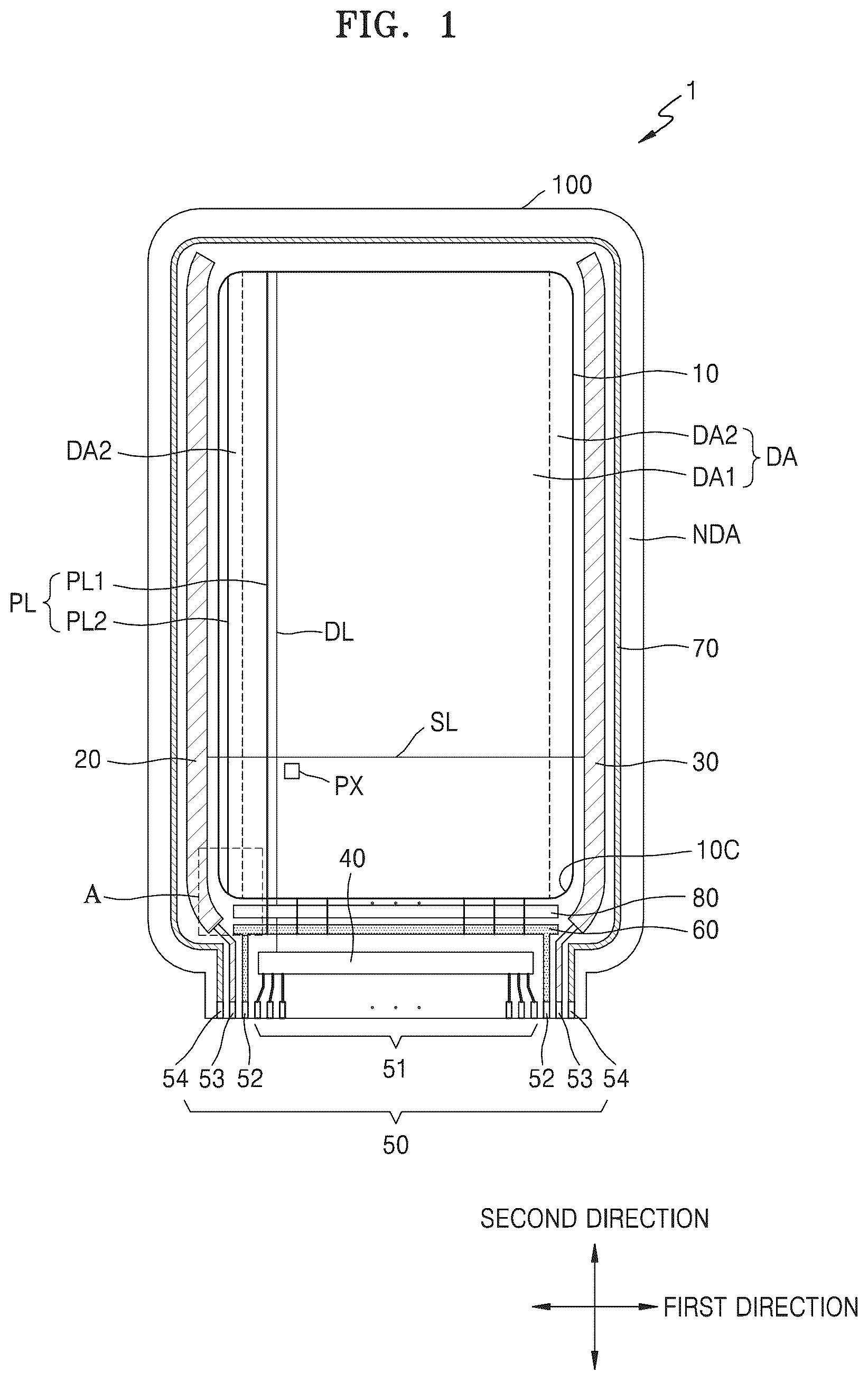 Patent US12437719 Figure 1 – Display device