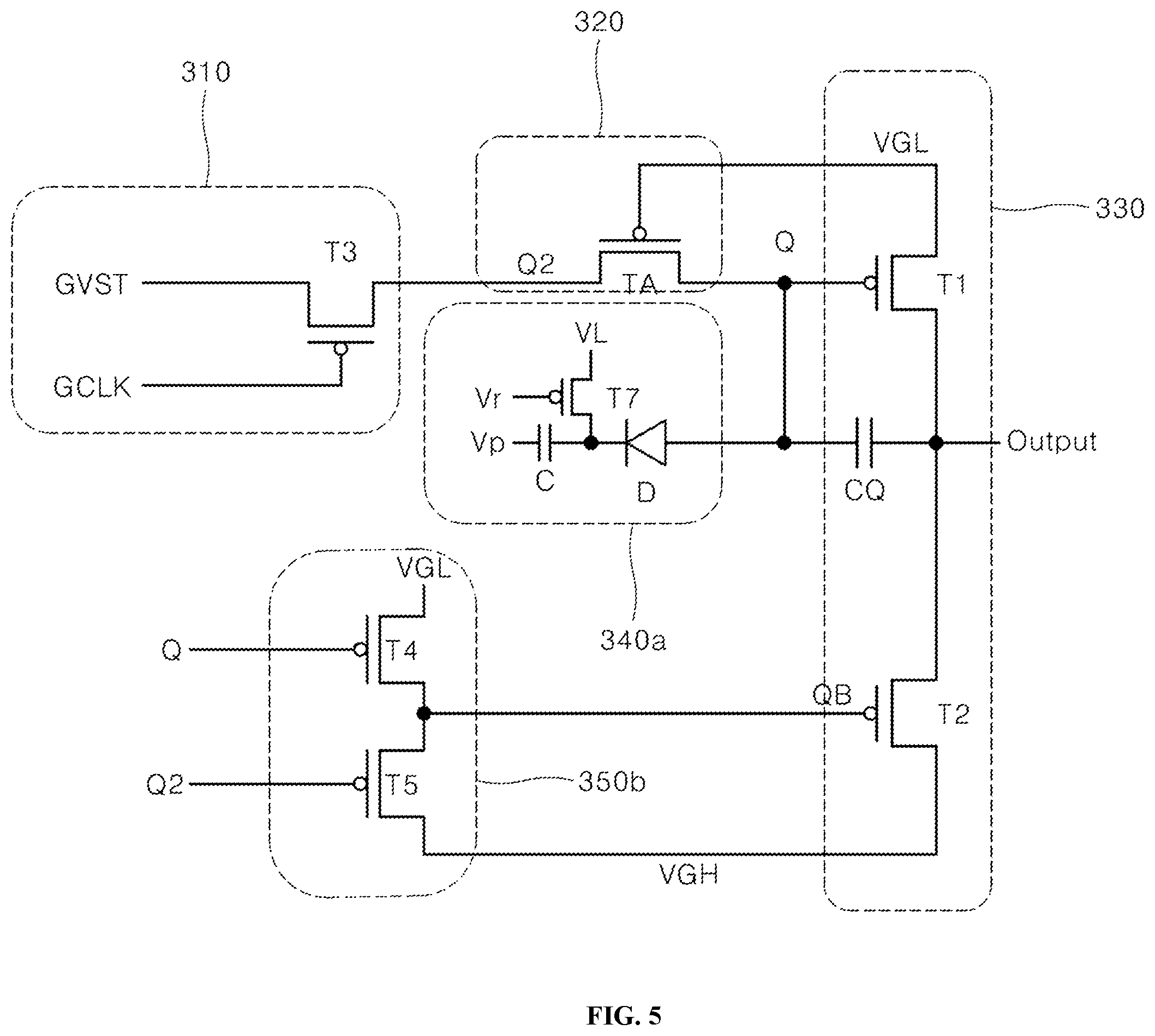 Patent US12437720 Figure 5 – Gate driver circuit, display panel and display device including the same