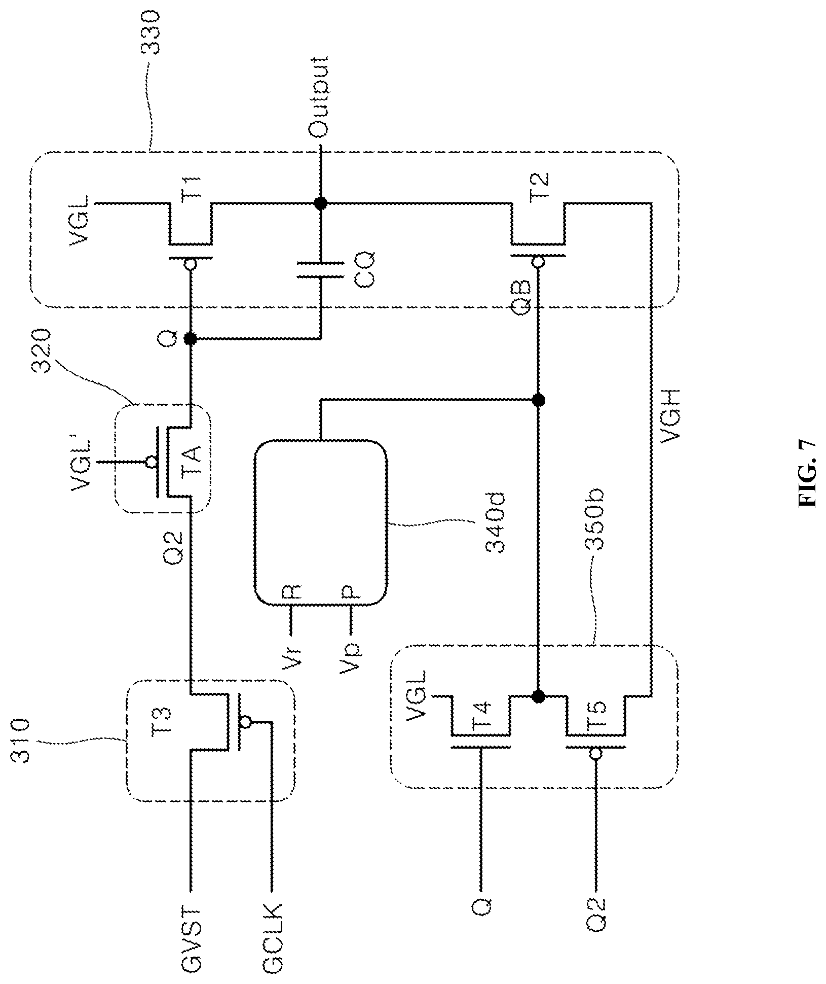 Patent US12437720 Figure 7 – Gate driver circuit, display panel and display device including the same