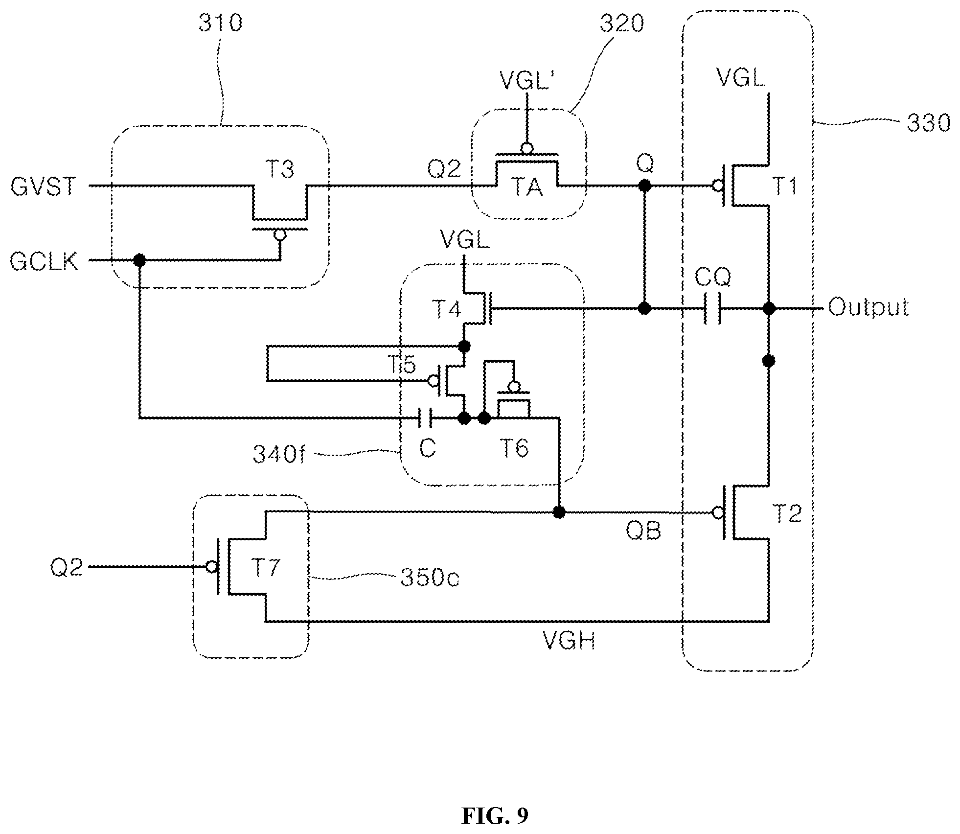 Patent US12437720 Figure 9 – Gate driver circuit, display panel and display device including the same