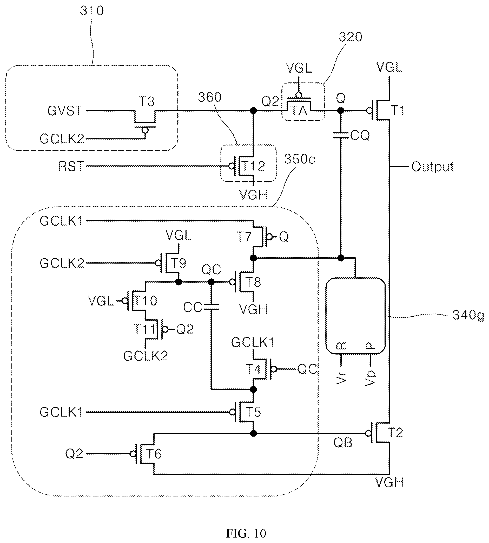 Patent US12437720 Figure 10 – Gate driver circuit, display panel and display device including the same