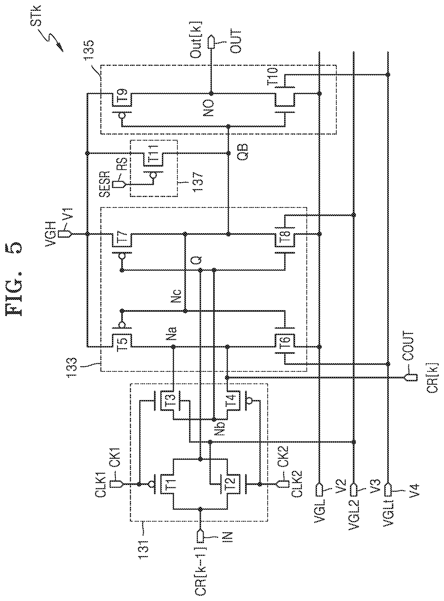 Patent US12437724 Figure 5 – Scan driver