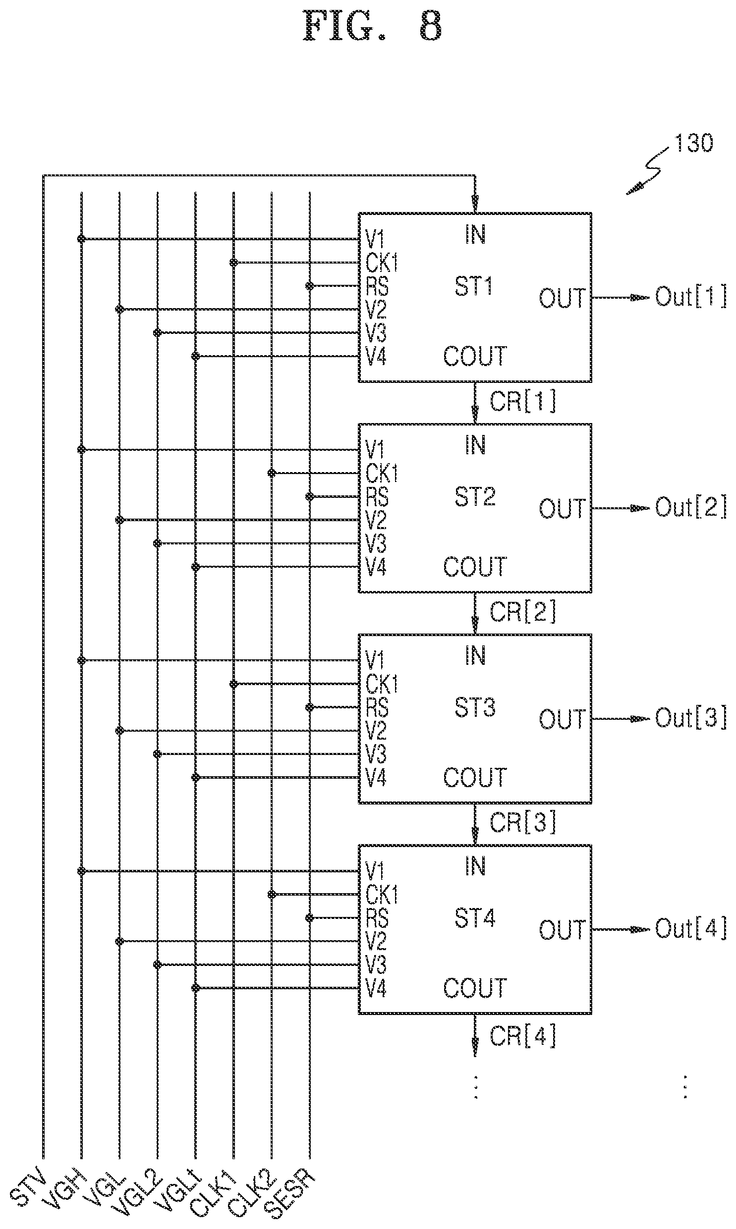Patent US12437724 Figure 8 – Scan driver