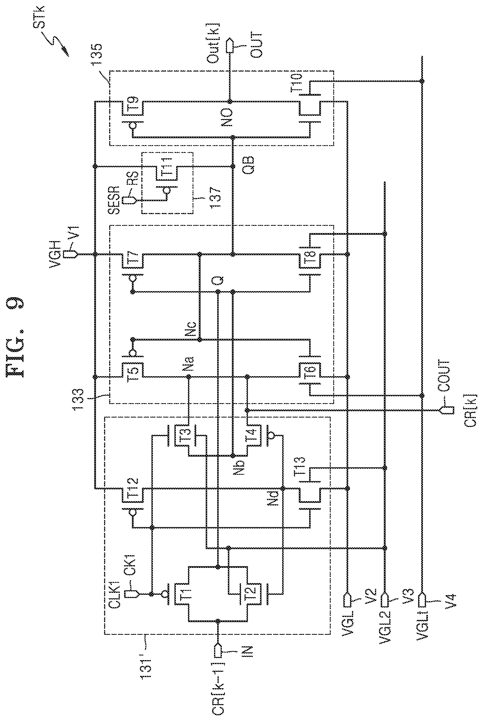 Patent US12437724 Figure 9 – Scan driver