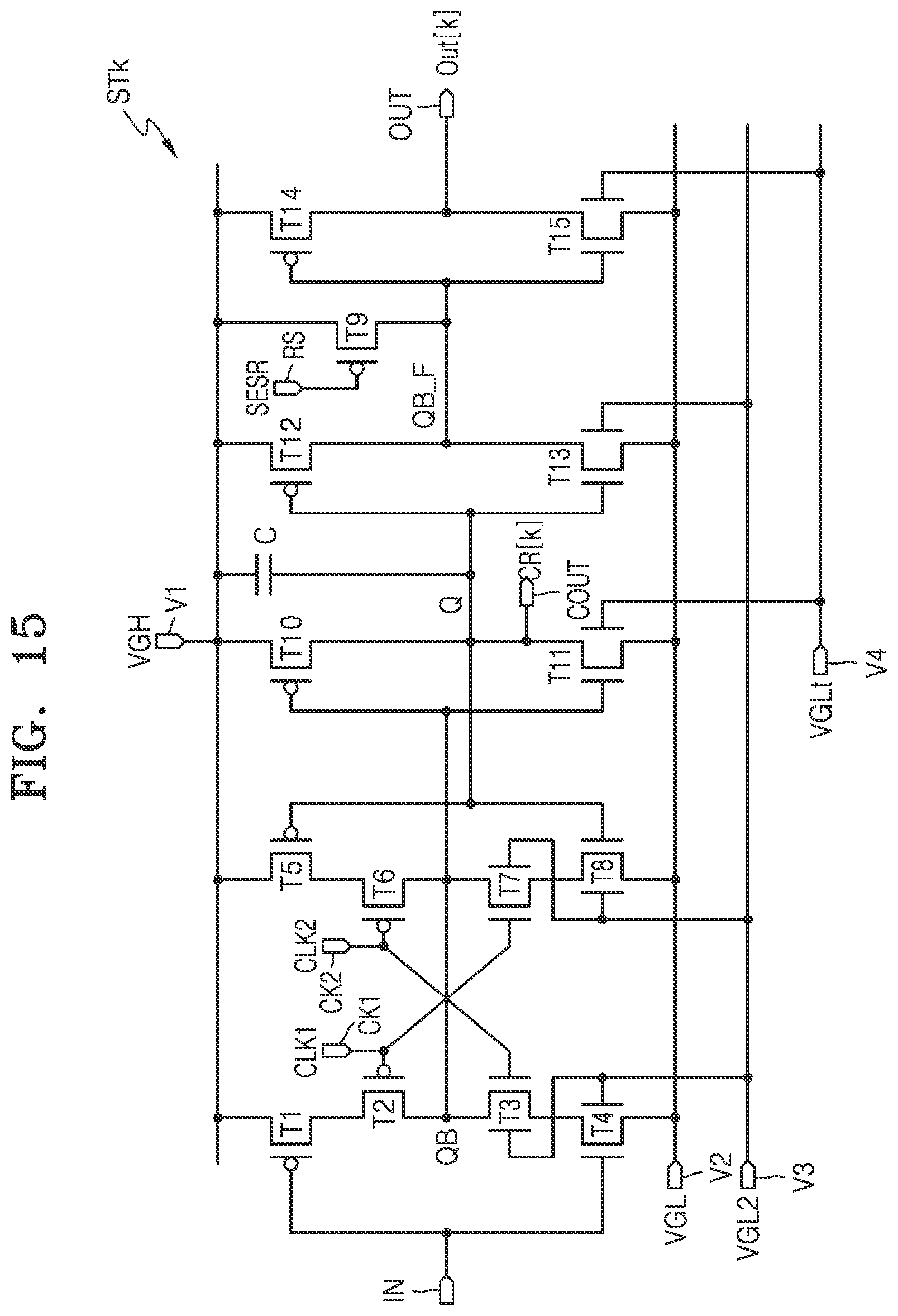 Patent US12437724 Figure 15 – Scan driver
