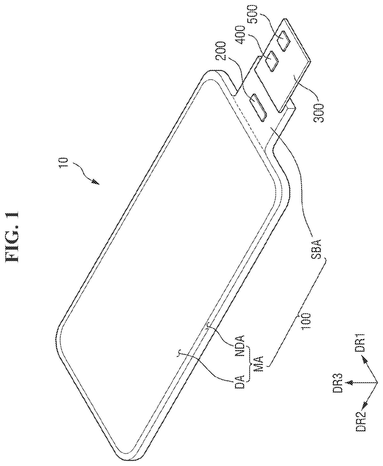 Patent US12437726 Figure 1 – Display device having a driving transistor with double gate control and method for driving the same