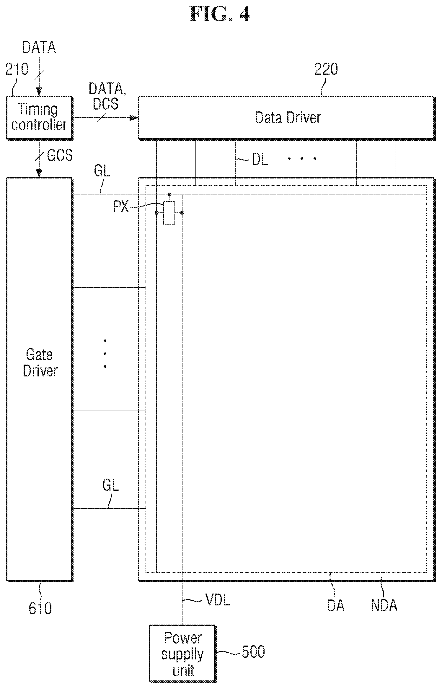 Patent US12437726 Figure 4 – Display device having a driving transistor with double gate control and method for driving the same