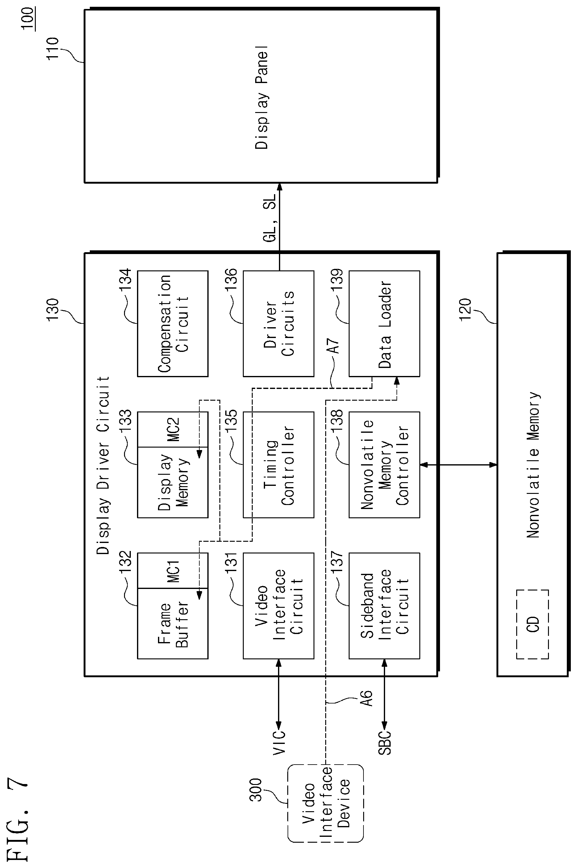 Patent US12437733 Figure 7 – Electronic device including nonvolatile memory, display panel and display driver circuit, and operating method of electronic device