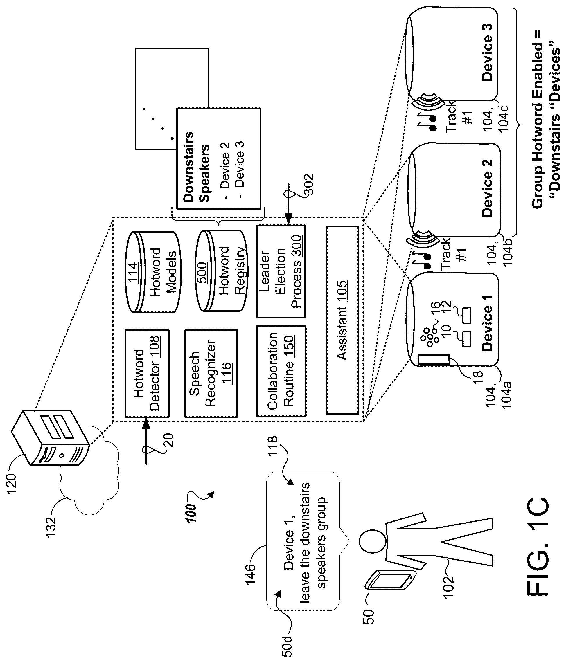 Patent US12437761 Figure 3 – Group hotwords