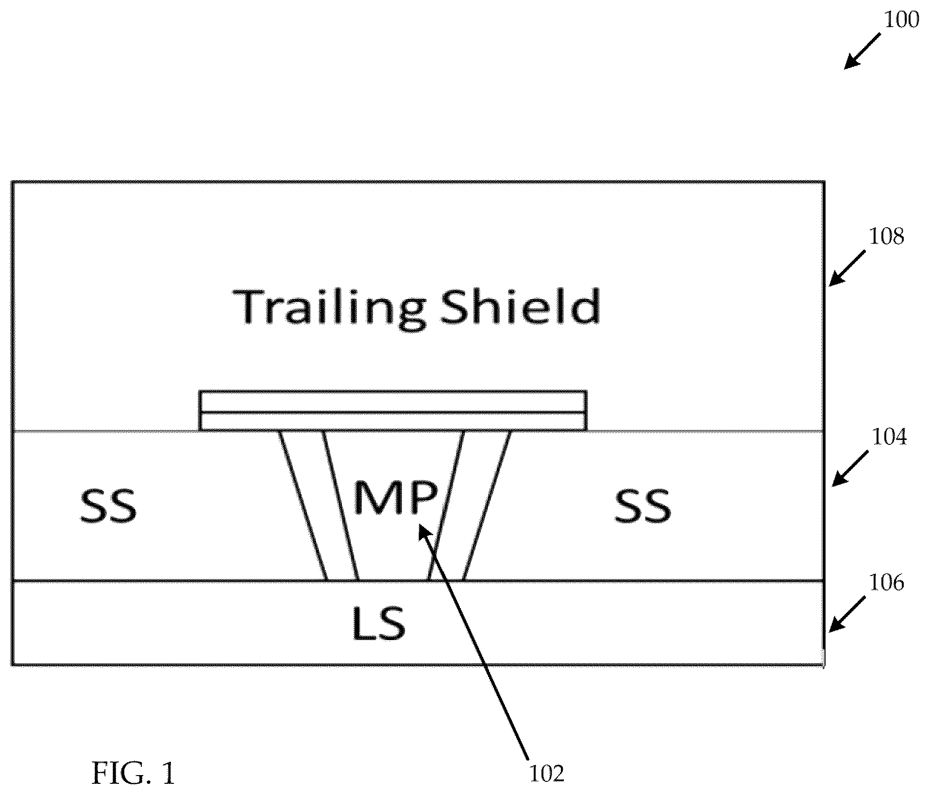 Patent US12437778 Figure 1 – Electroplating of high damping material for trailing shield in a perpendicular magnetic recording writer