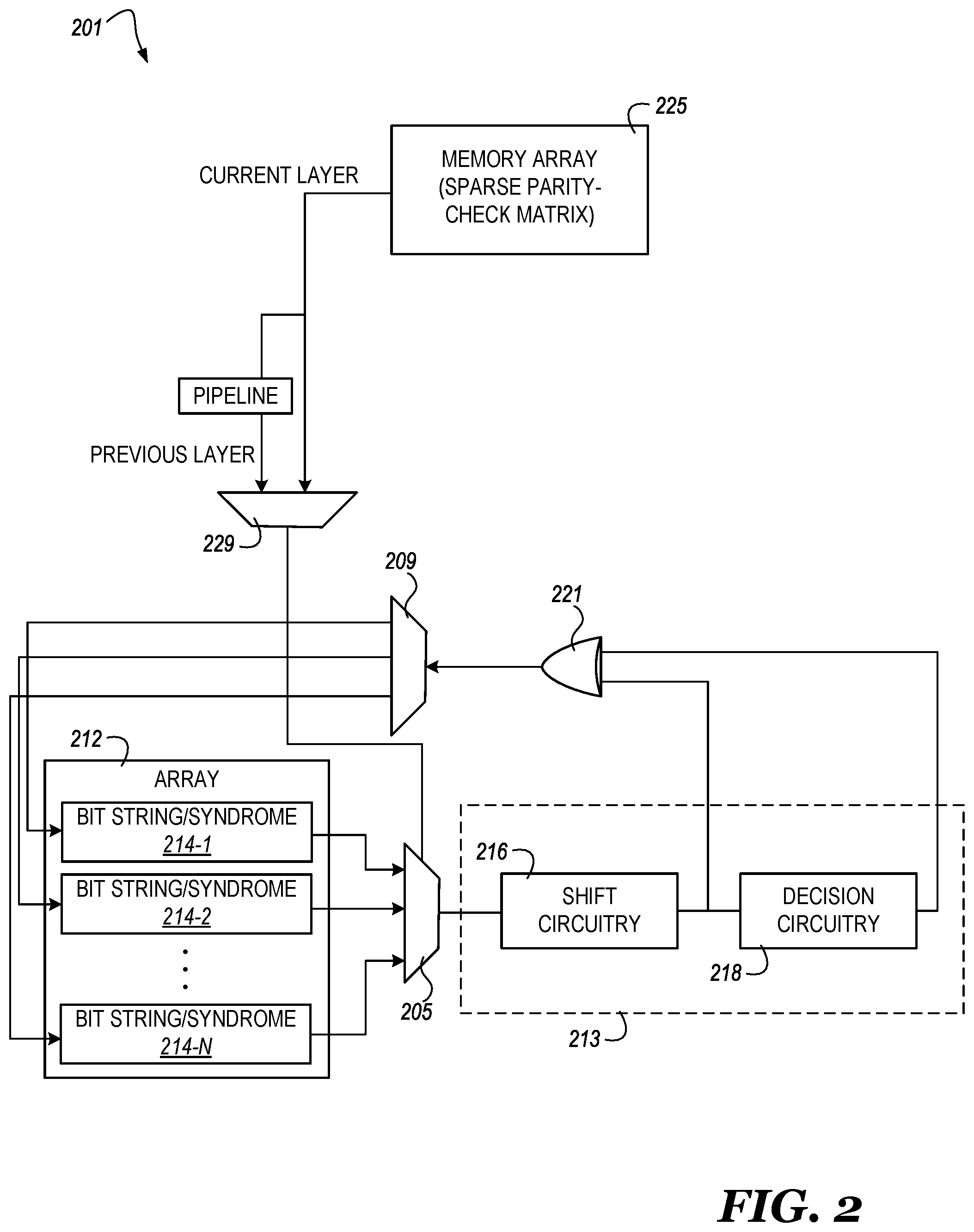 Patent US12437788 Figure 2 – Syndrome decoding system