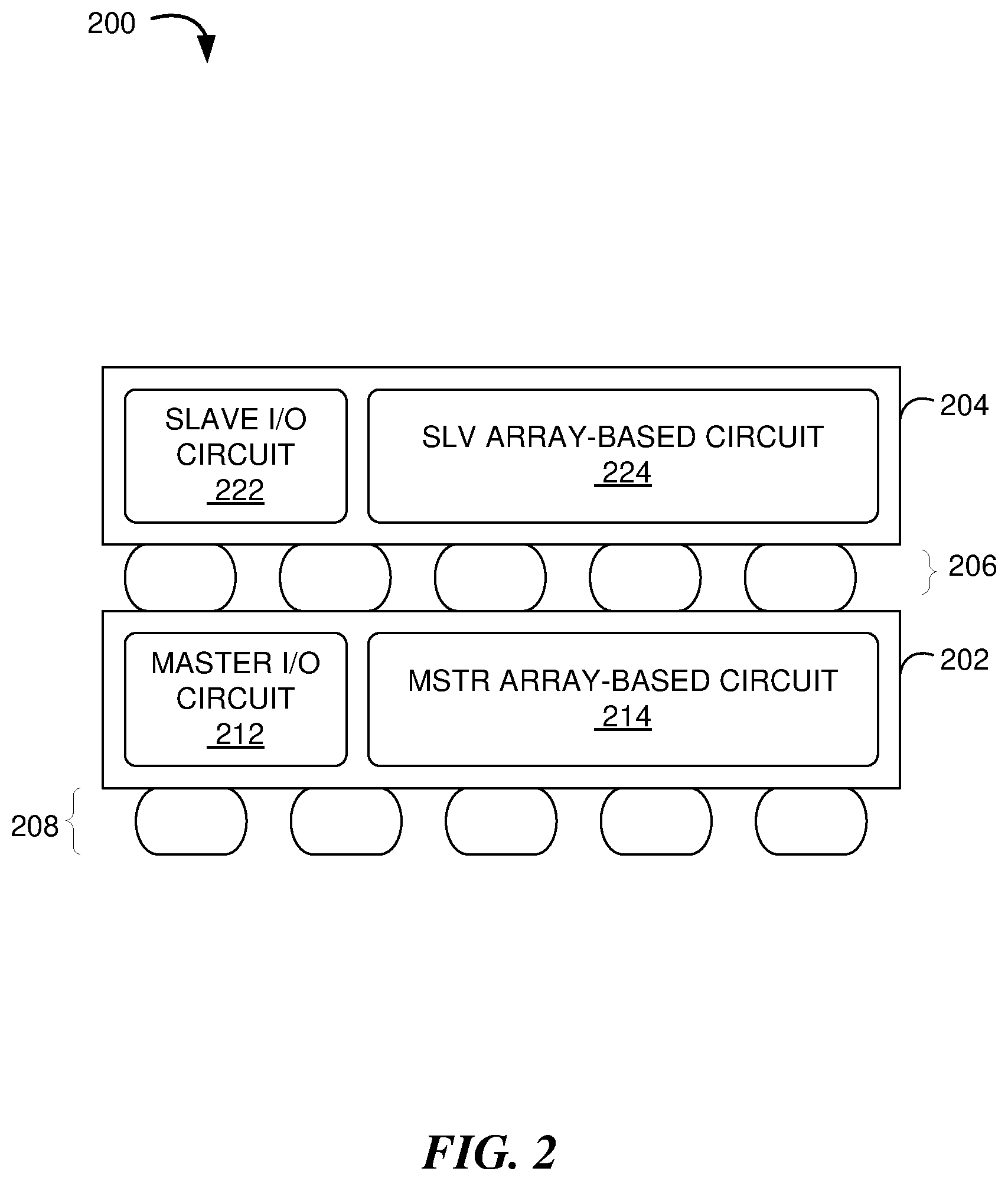 Patent US12437789 Figure 2 – Apparatus with timing control for a die grouping