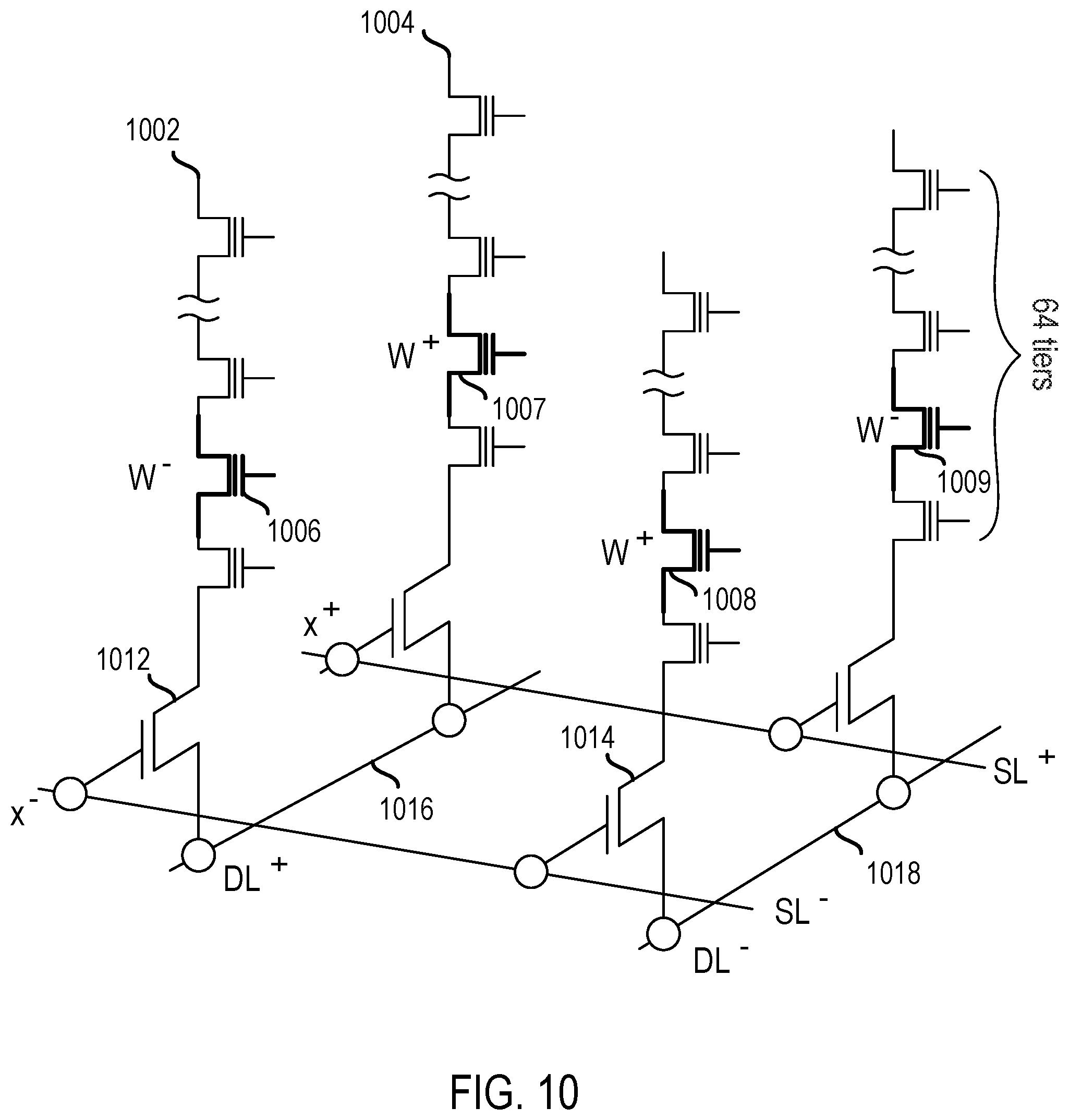 Patent US12437810 Figure 10 – Memory device performing multiplication using logical states of memory cells