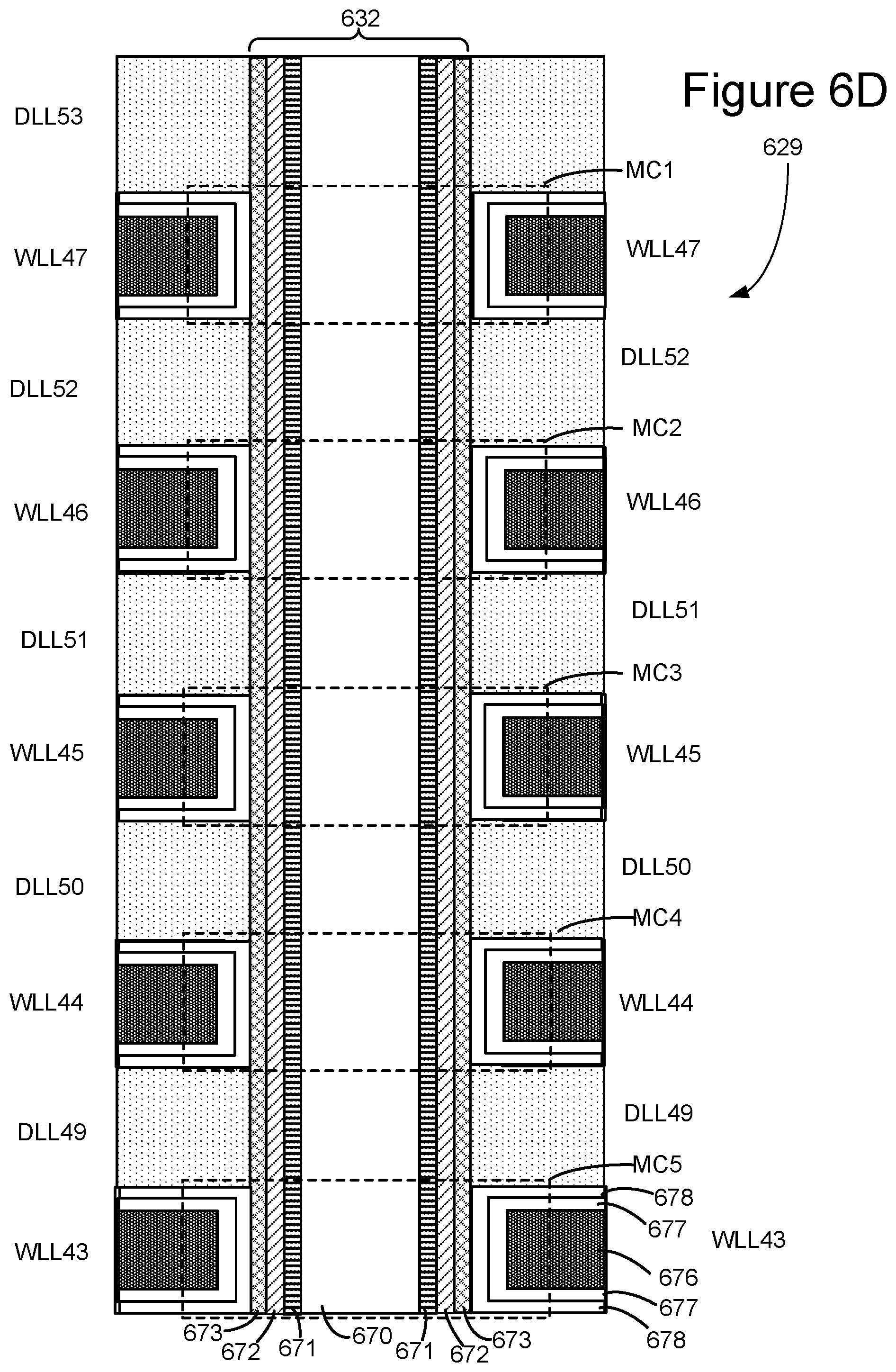 Patent US12437817 Figure 12 – Sub-block separation in NAND memory through word line based selectors