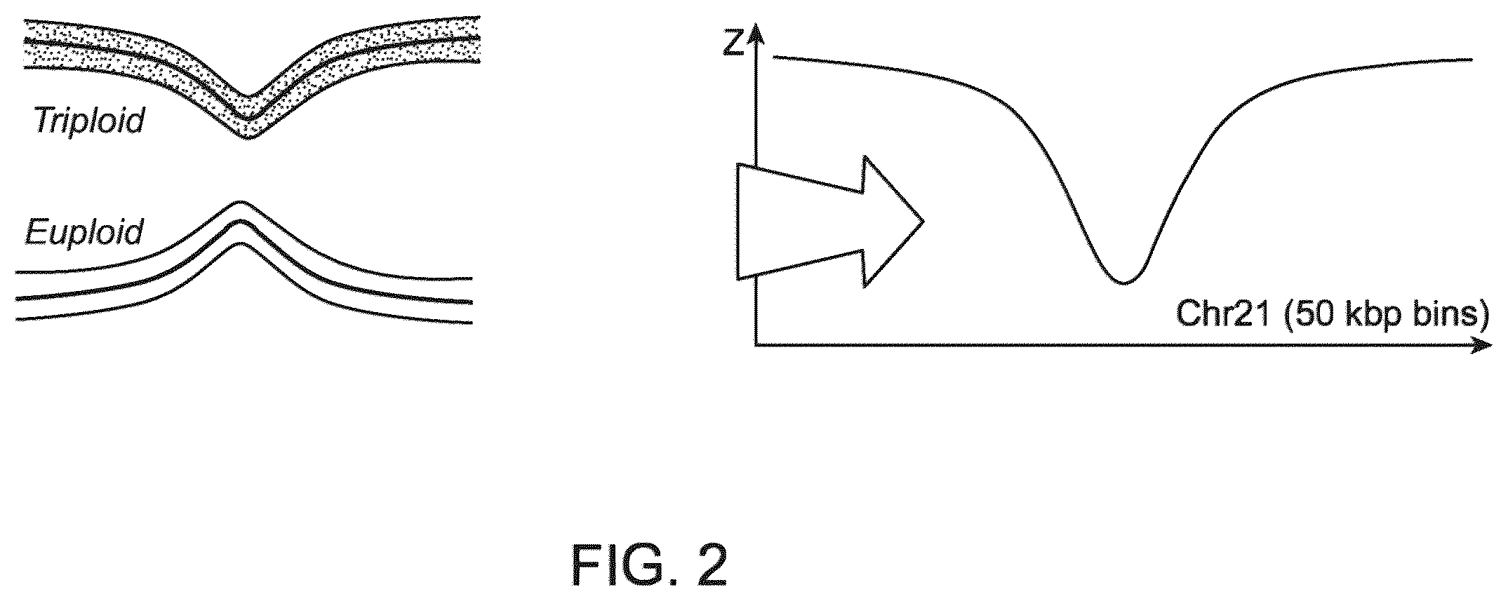 Patent US12437838 Figure 2 – Methods and processes for non-invasive analysis of cell-free fetal nucleic acid according to sequence read quantifications for chromosomes 13, 18, and 21