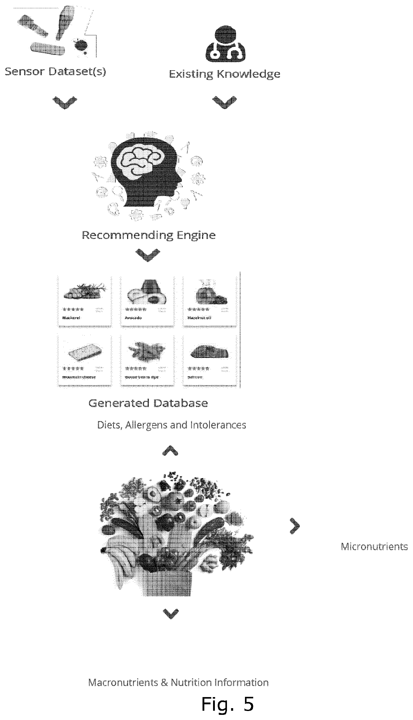 Patent US12437855 Figure 5 – System and method for data-driven individualized nutrition