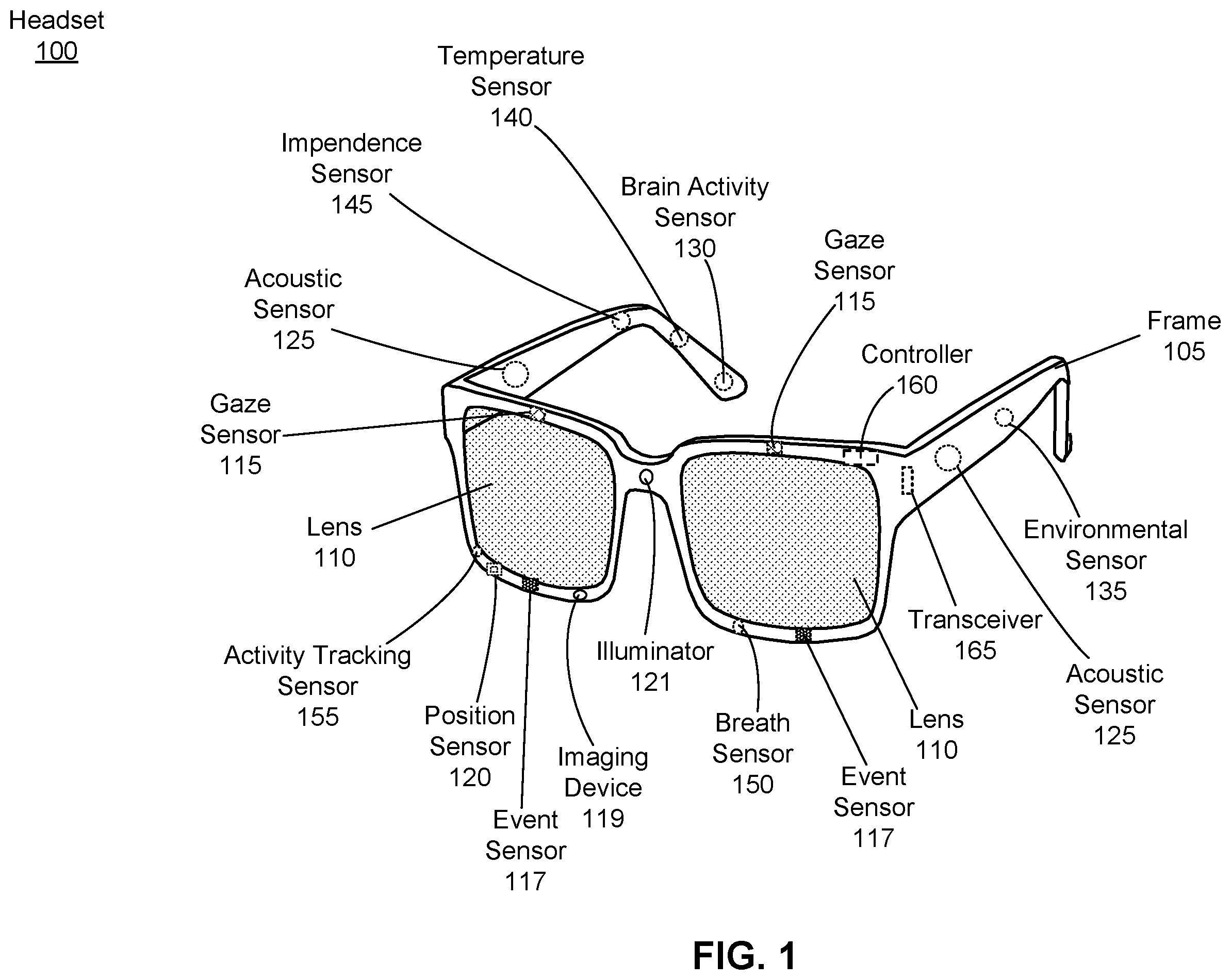 Patent US12437869 — Headset integrated into healthcare platform — Figure 1