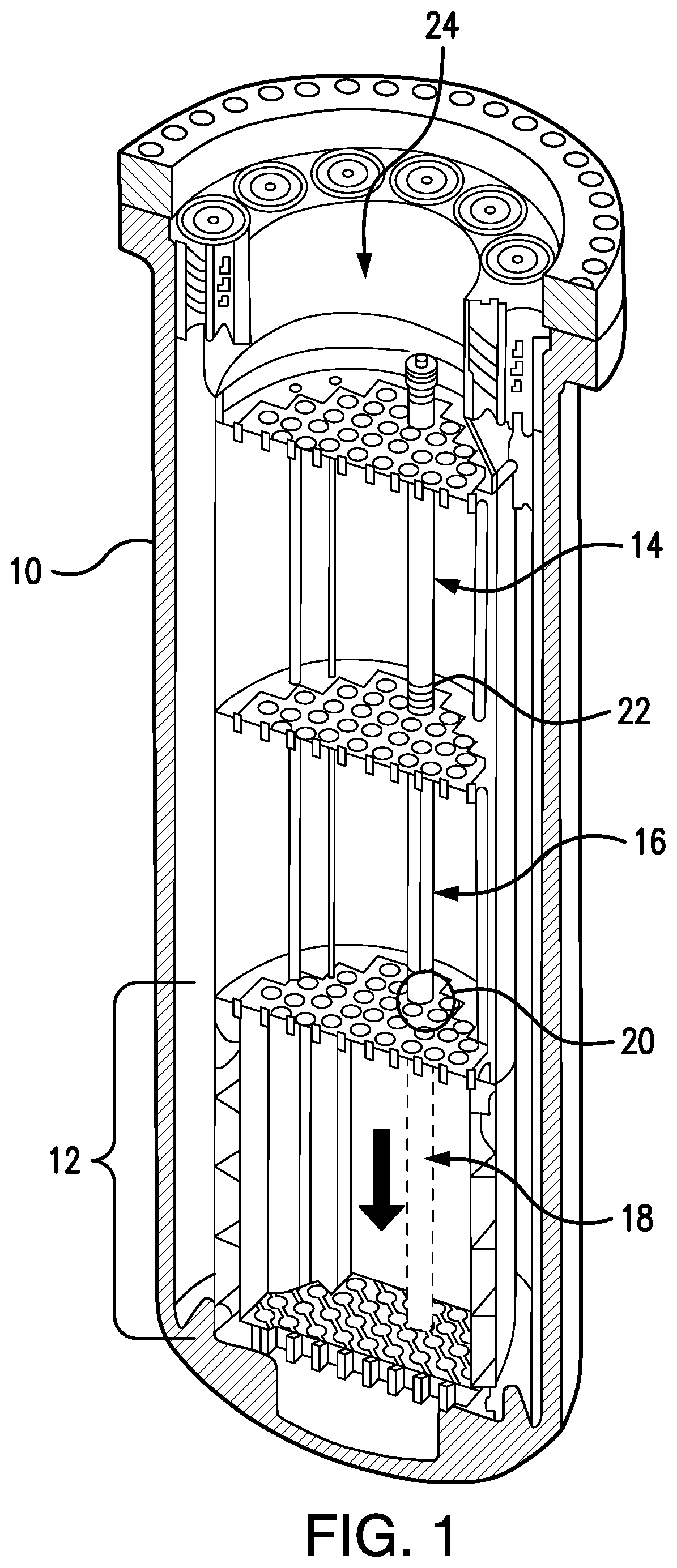 Patent US12437886 Figure 1 – Control rod remote disconnect mechanism