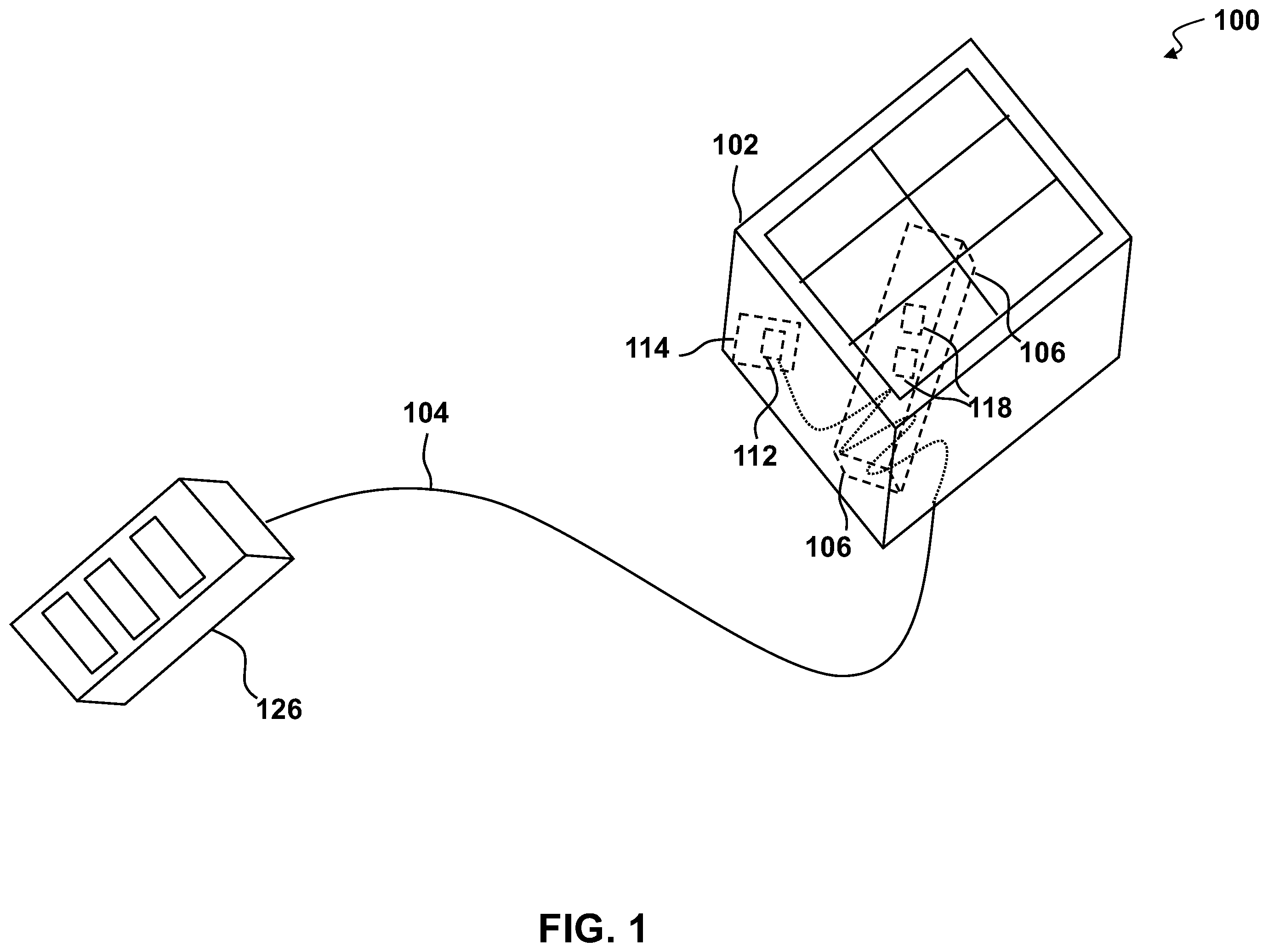 Patent US12437898 Figure 1 – Systems and devices for an RF signal carrying cable of a multi-pack launcher system