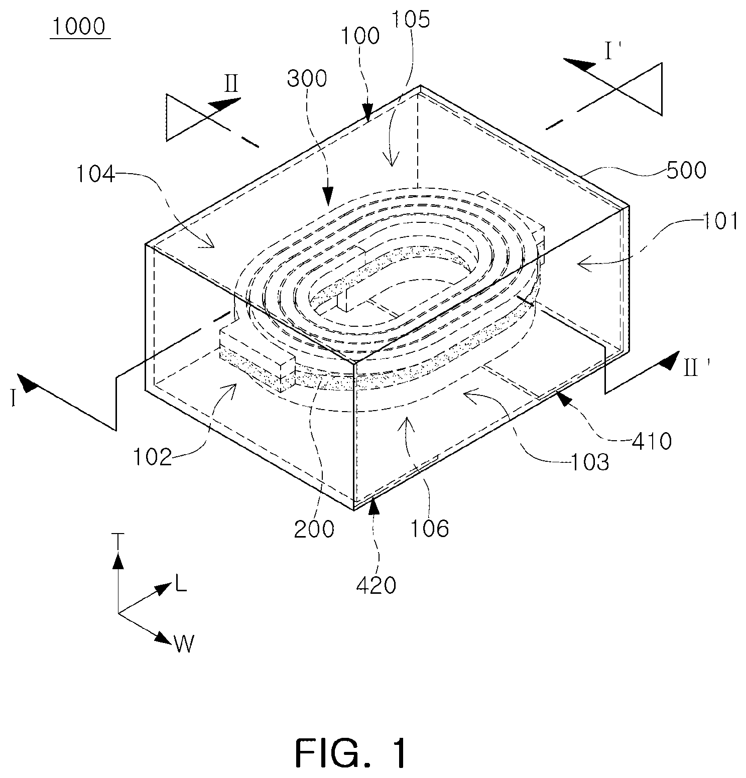 Patent US12437911 Figure 1 – Coil component
