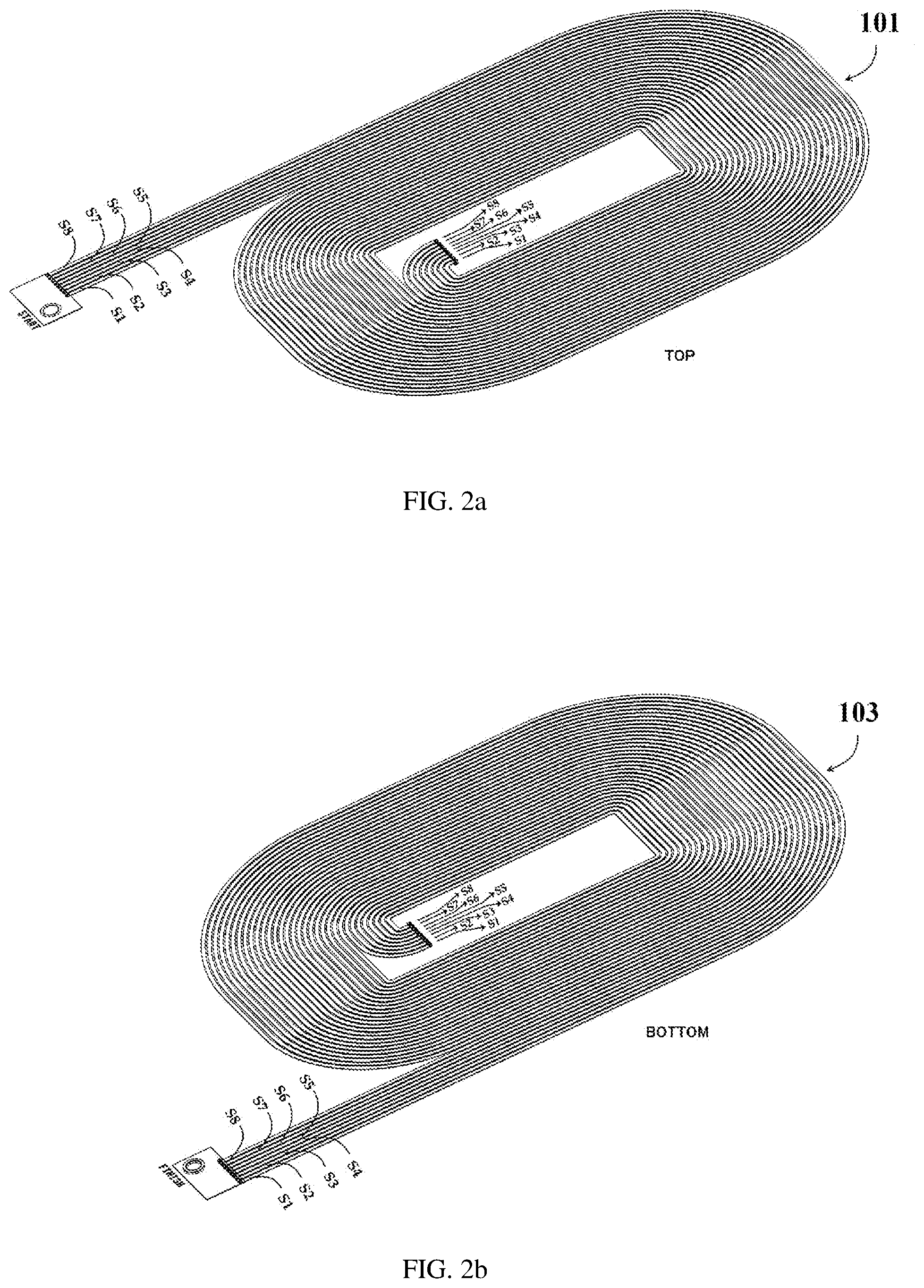 Patent US12437915 Figure 2 – Simple litz planar architecture with minimal vias to reduce AC resistance