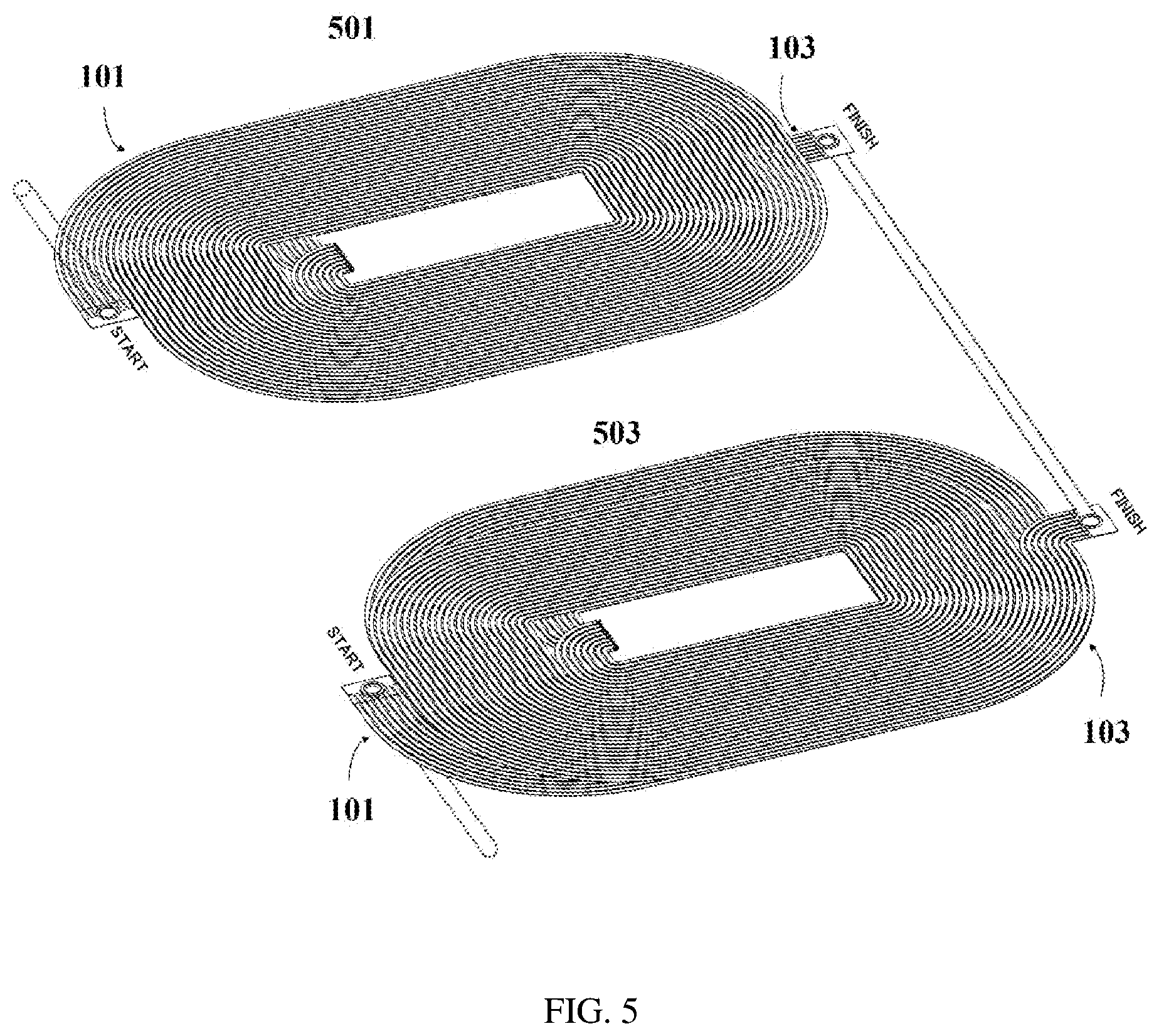 Patent US12437915 Figure 7 – Simple litz planar architecture with minimal vias to reduce AC resistance