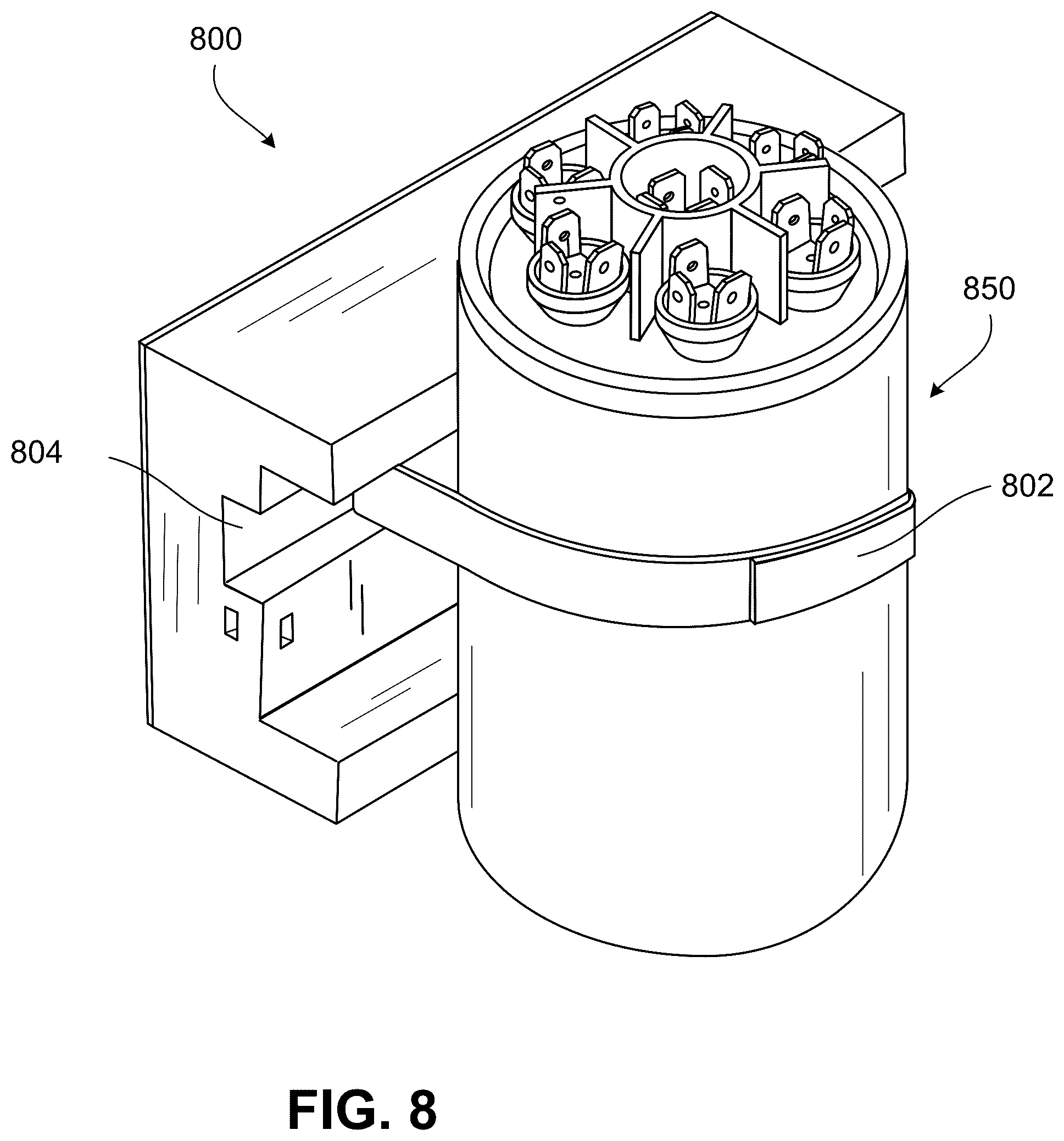 Patent US12437918 Figure 6 – Capacitor mount