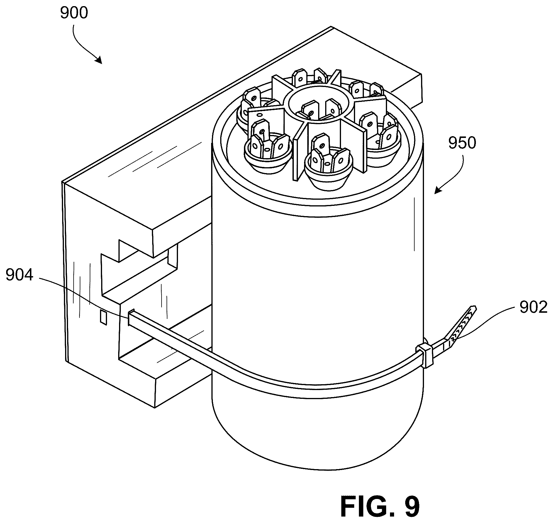 Patent US12437918 Figure 7 – Capacitor mount