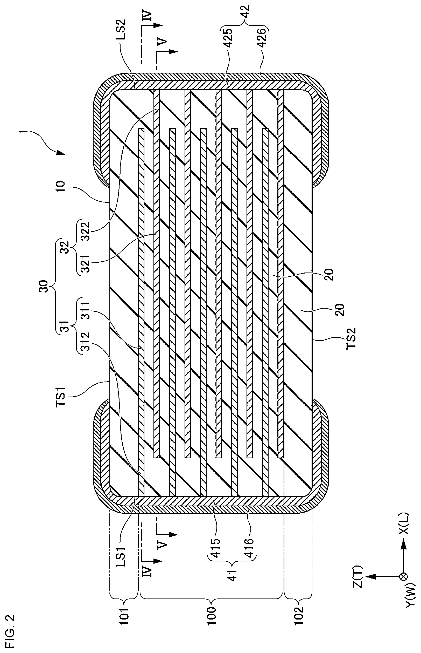Patent US12437921 Figure 2 – Multilayer ceramic capacitor
