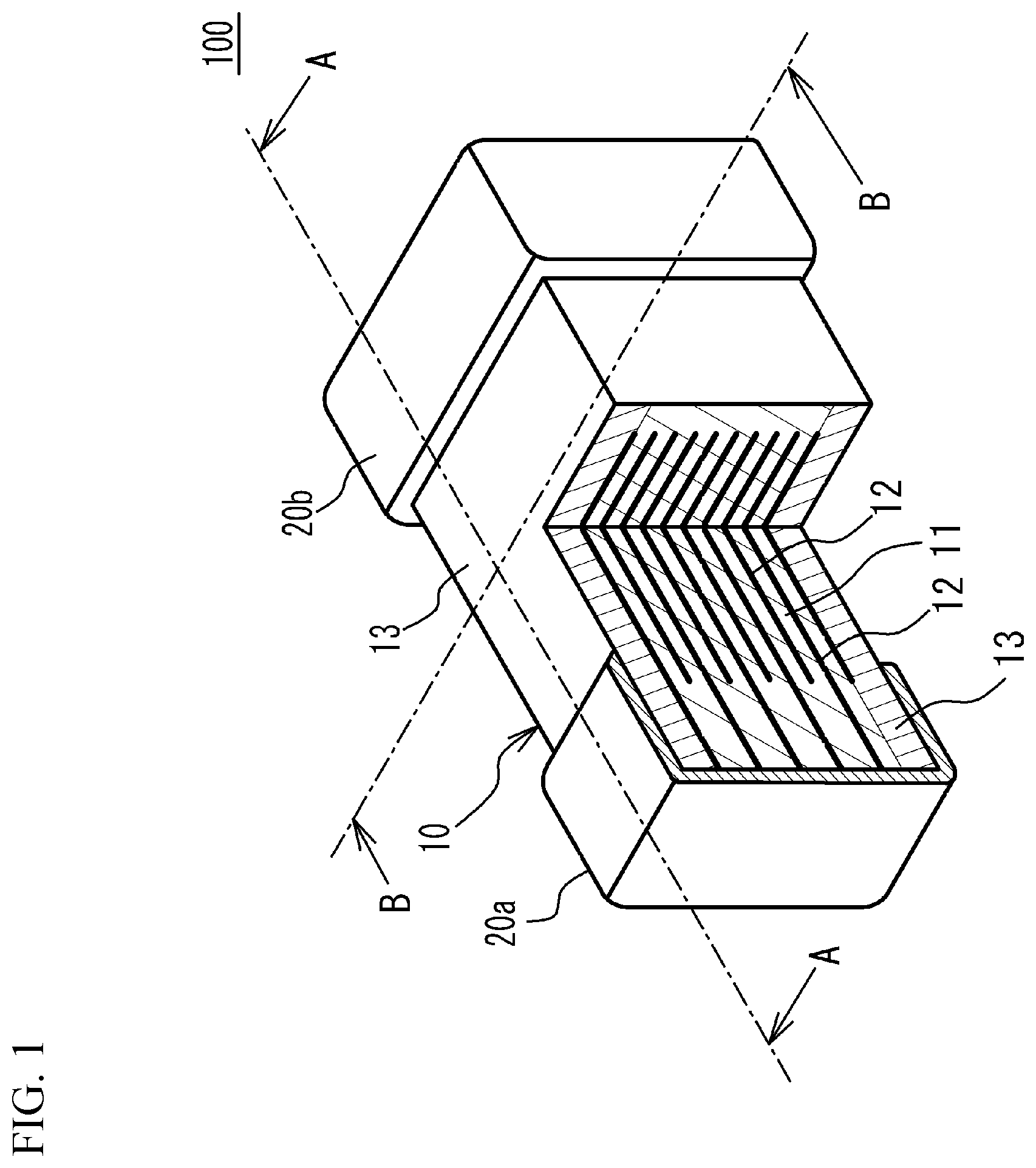 Patent US12437923 Figure 1 – Multilayer ceramic electronic device with zirconium