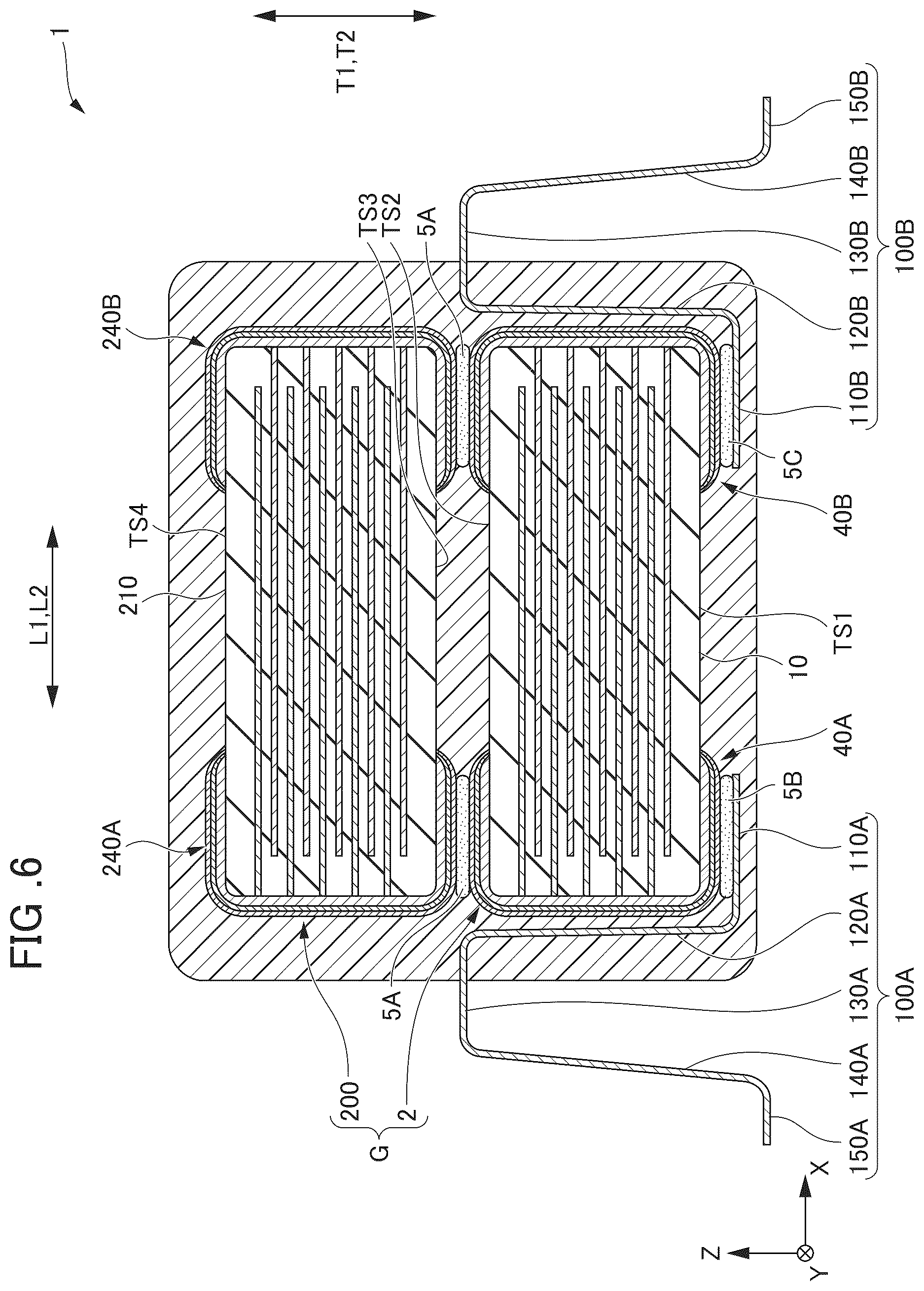 Patent US12437931 Figure 6 – Multilayer ceramic electronic component
