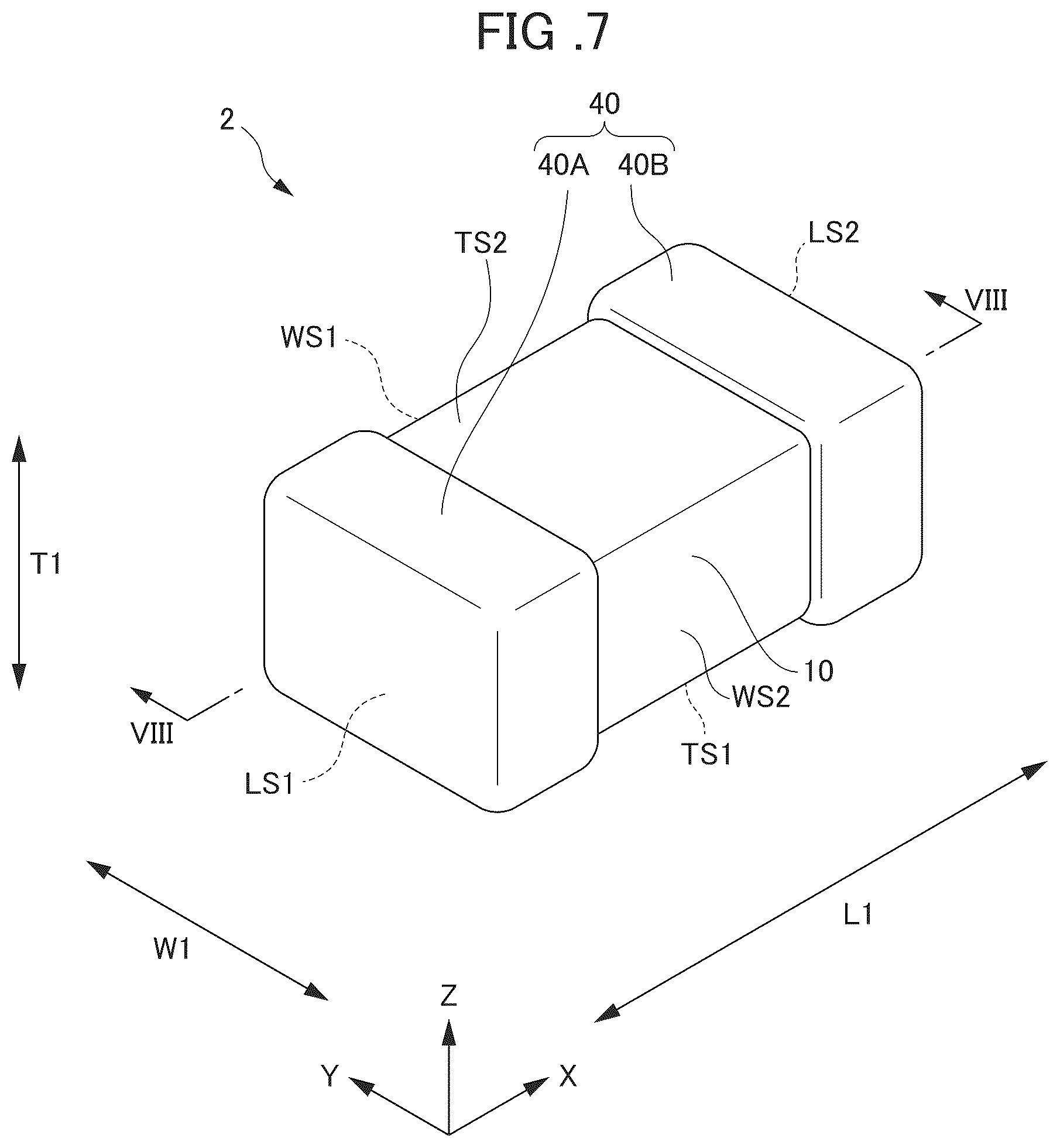 Patent US12437931 Figure 7 – Multilayer ceramic electronic component