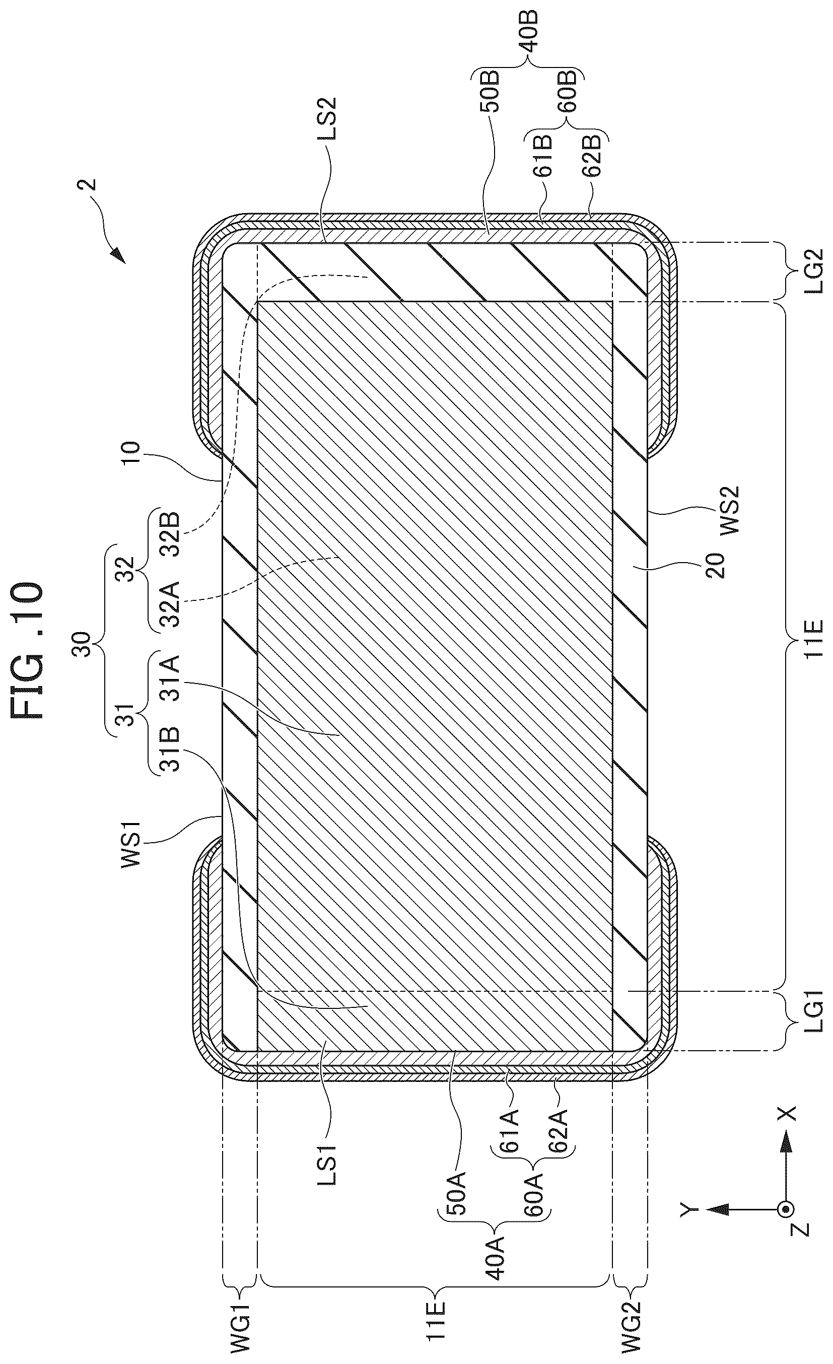 Patent US12437931 Figure 10 – Multilayer ceramic electronic component