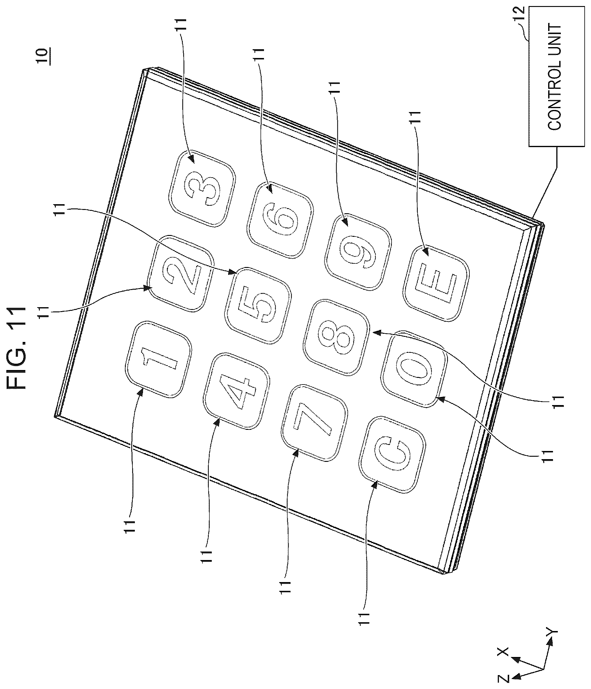 Patent US12437940 Figure 10 – Input device