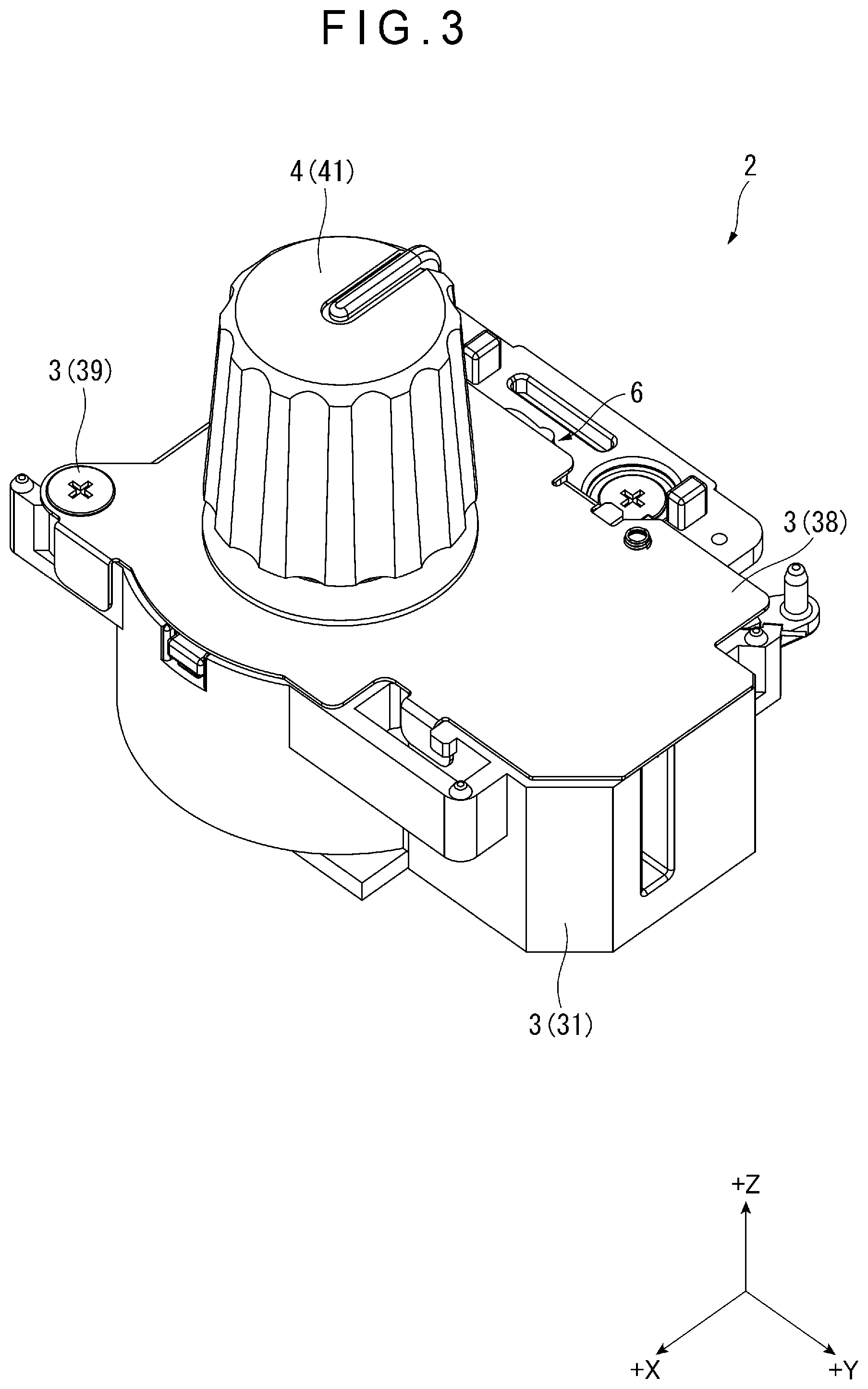 Patent US12437941 Figure 3 – Rotary operator and audio device