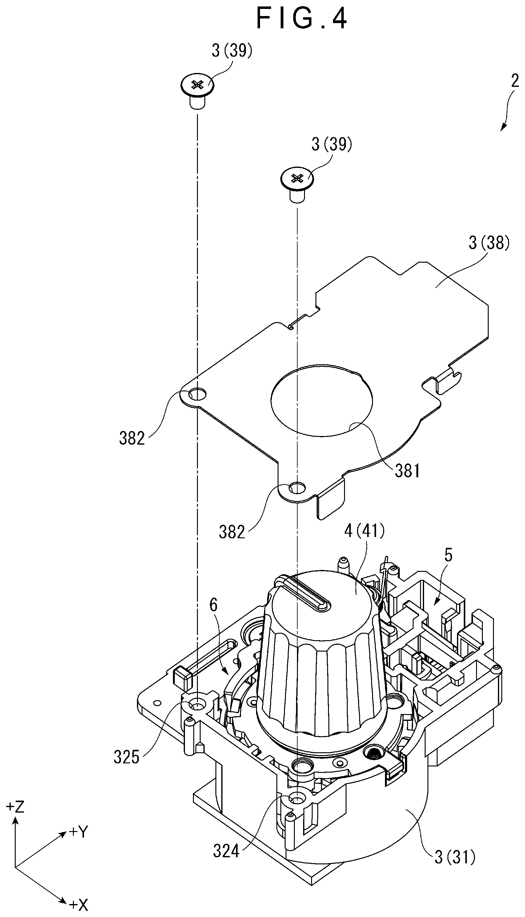 Patent US12437941 Figure 4 – Rotary operator and audio device