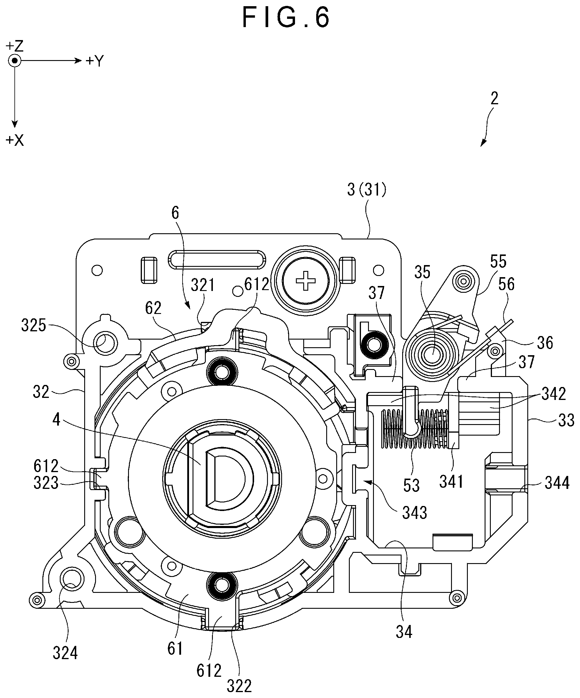 Patent US12437941 Figure 6 – Rotary operator and audio device