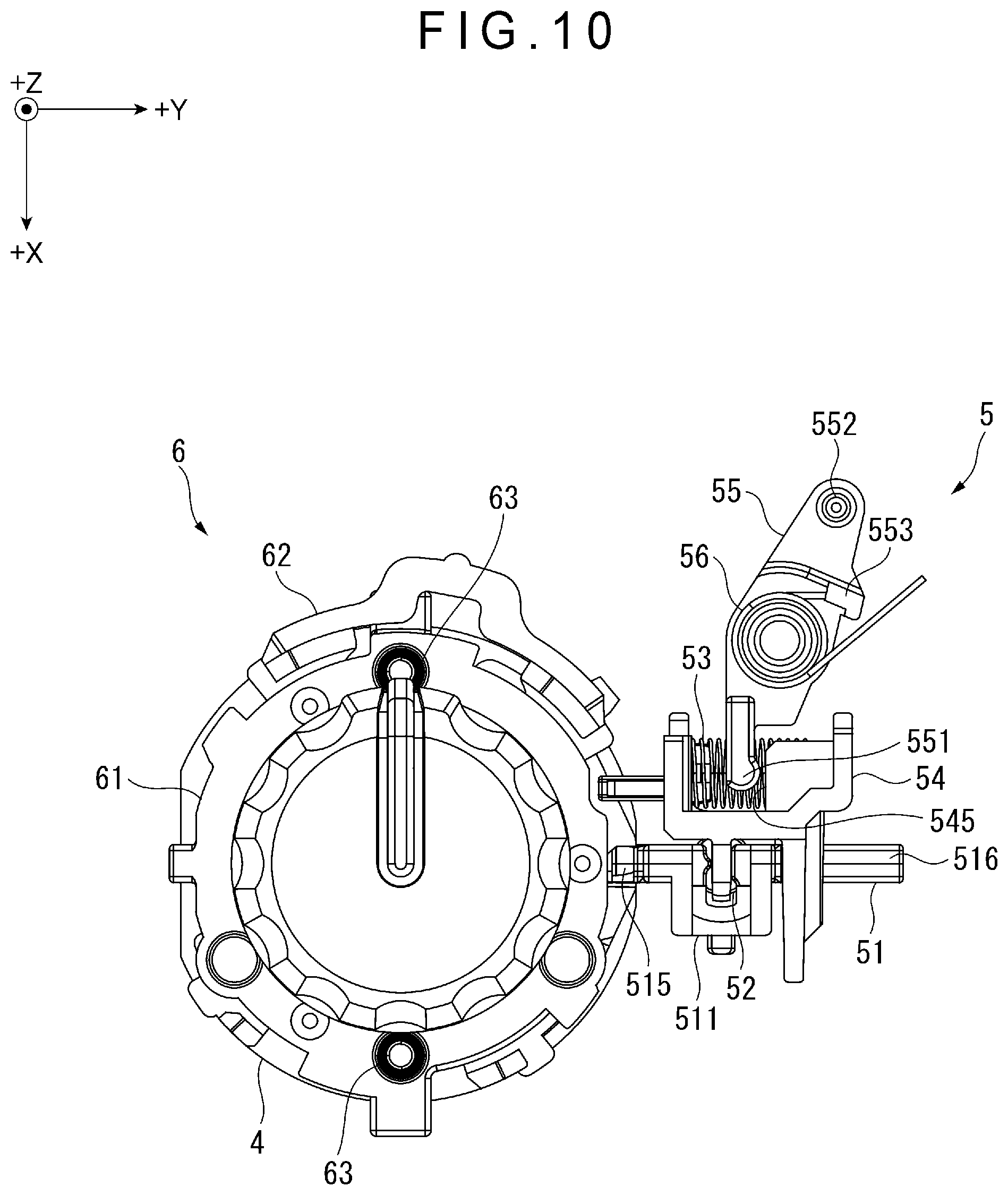 Patent US12437941 Figure 10 – Rotary operator and audio device