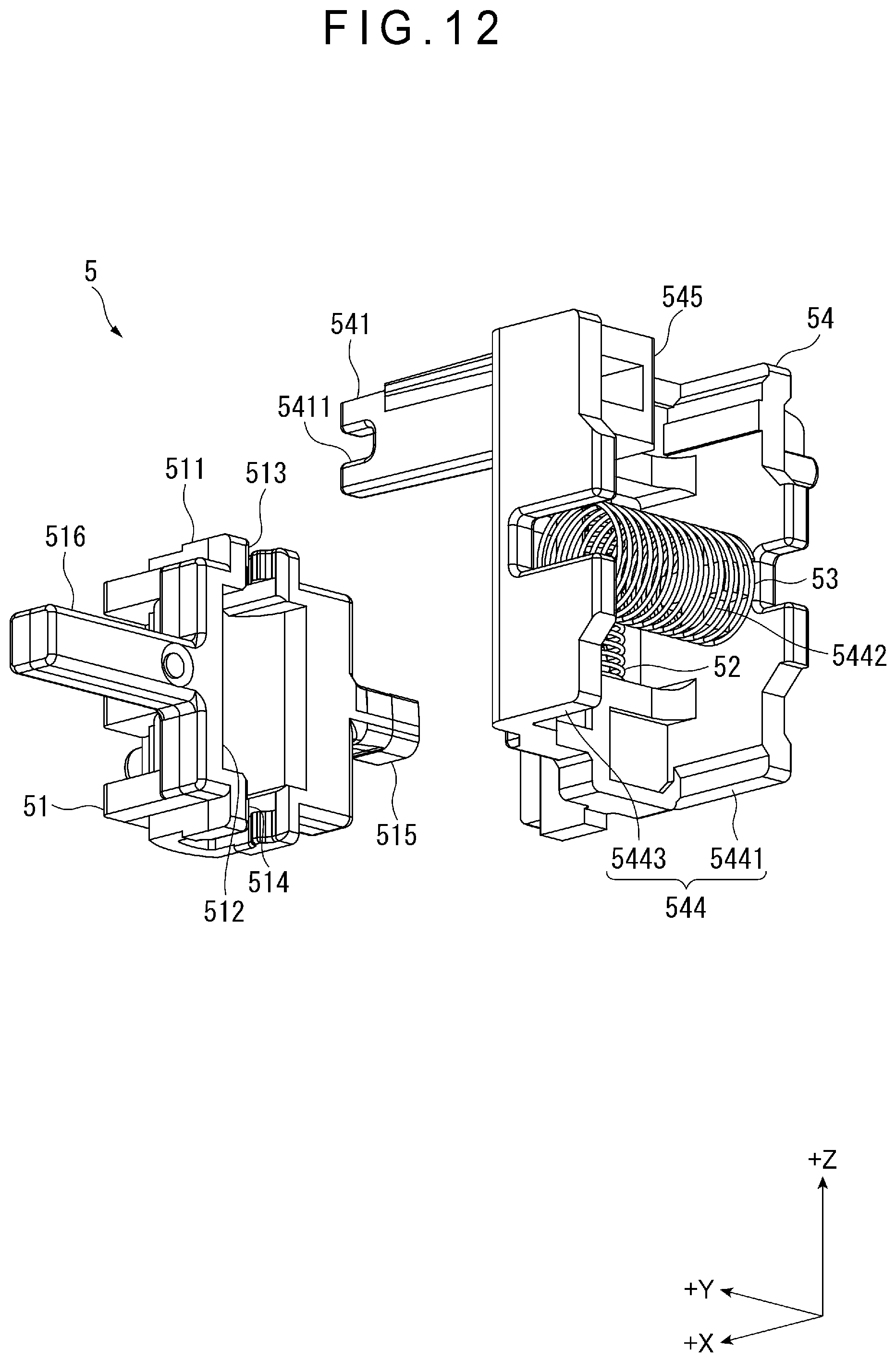 Patent US12437941 Figure 12 – Rotary operator and audio device