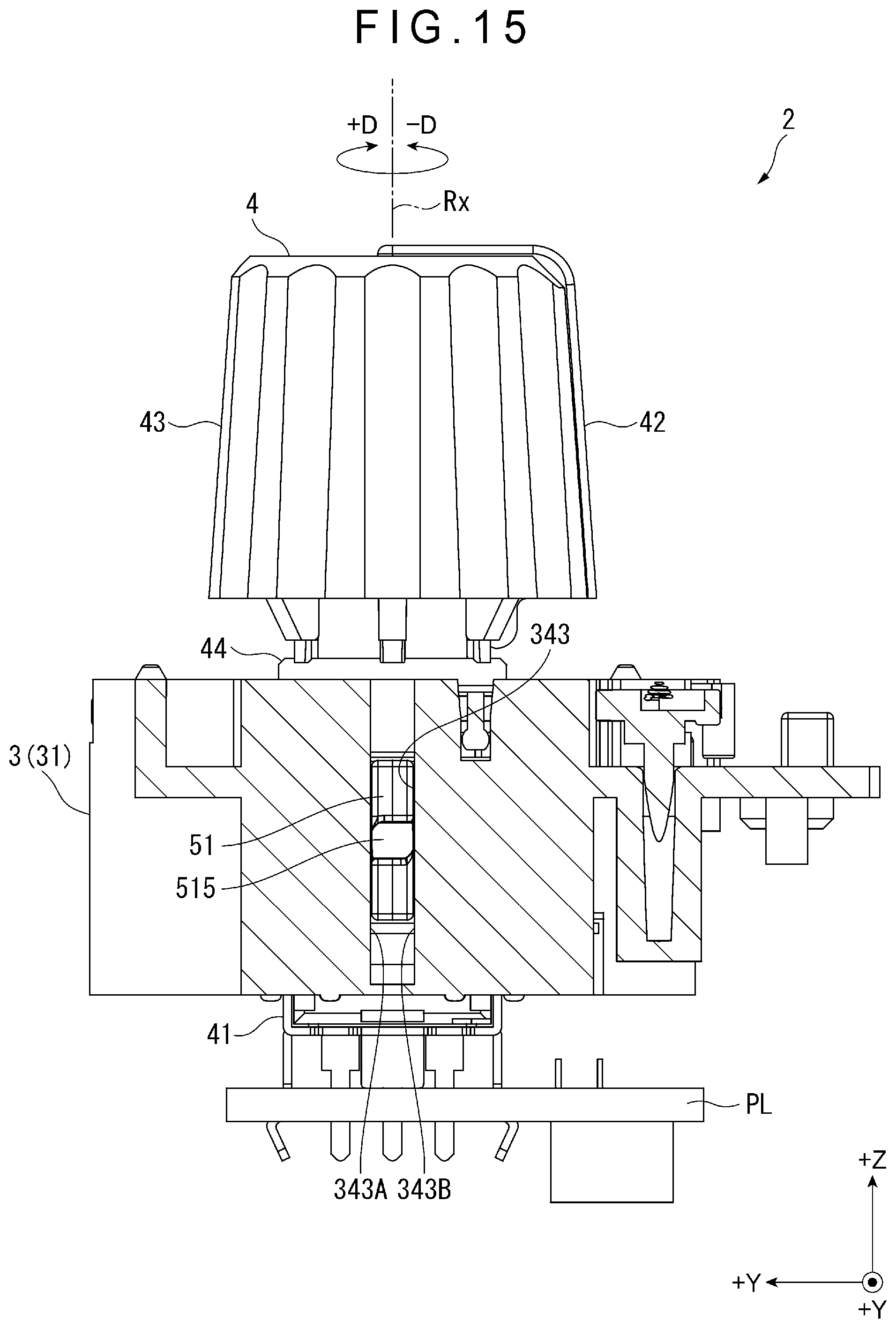 Patent US12437941 Figure 15 – Rotary operator and audio device