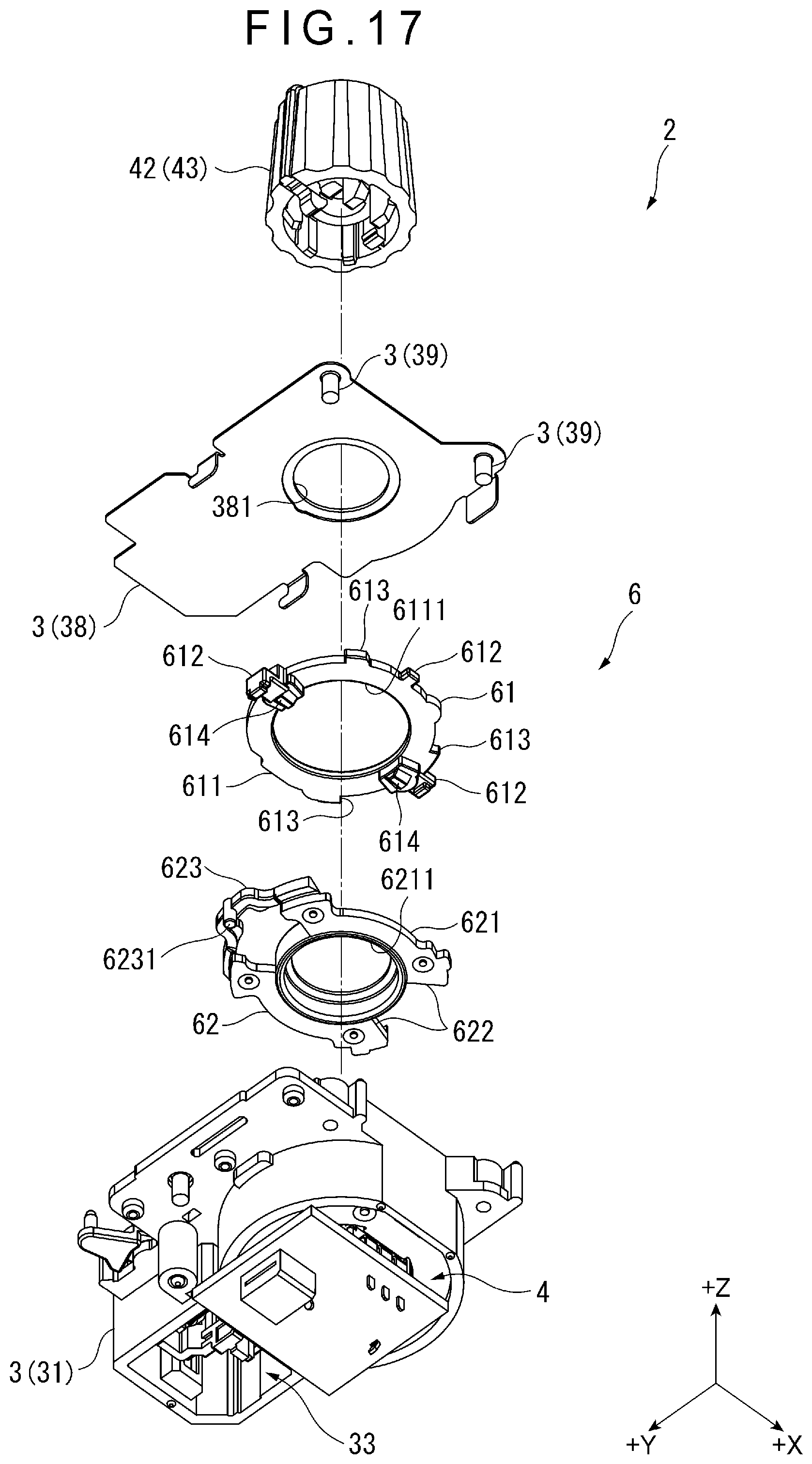 Patent US12437941 Figure 17 – Rotary operator and audio device