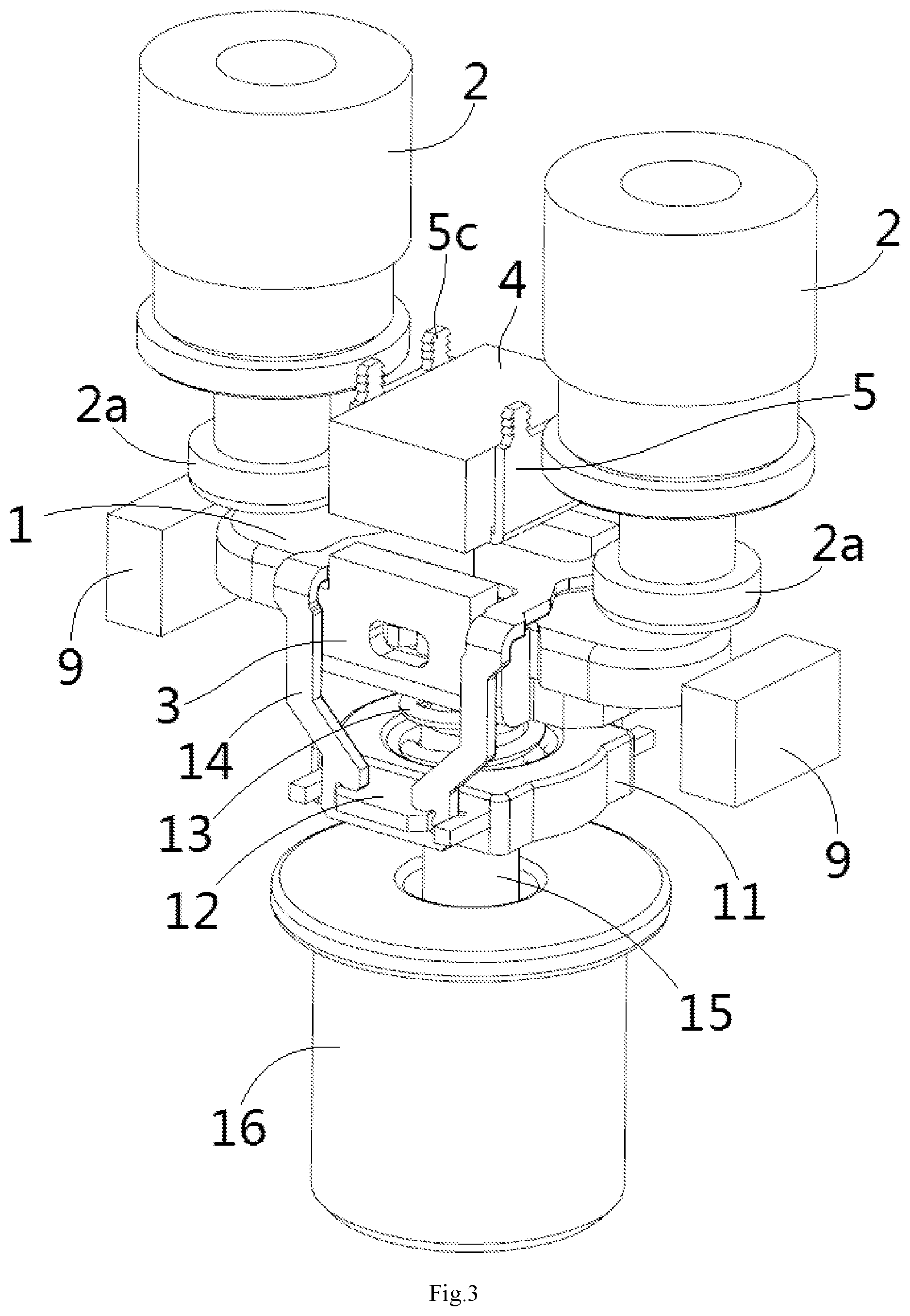 Patent US12437947 Figure 3 – Contactor arrangement for extinguishing an electric arc