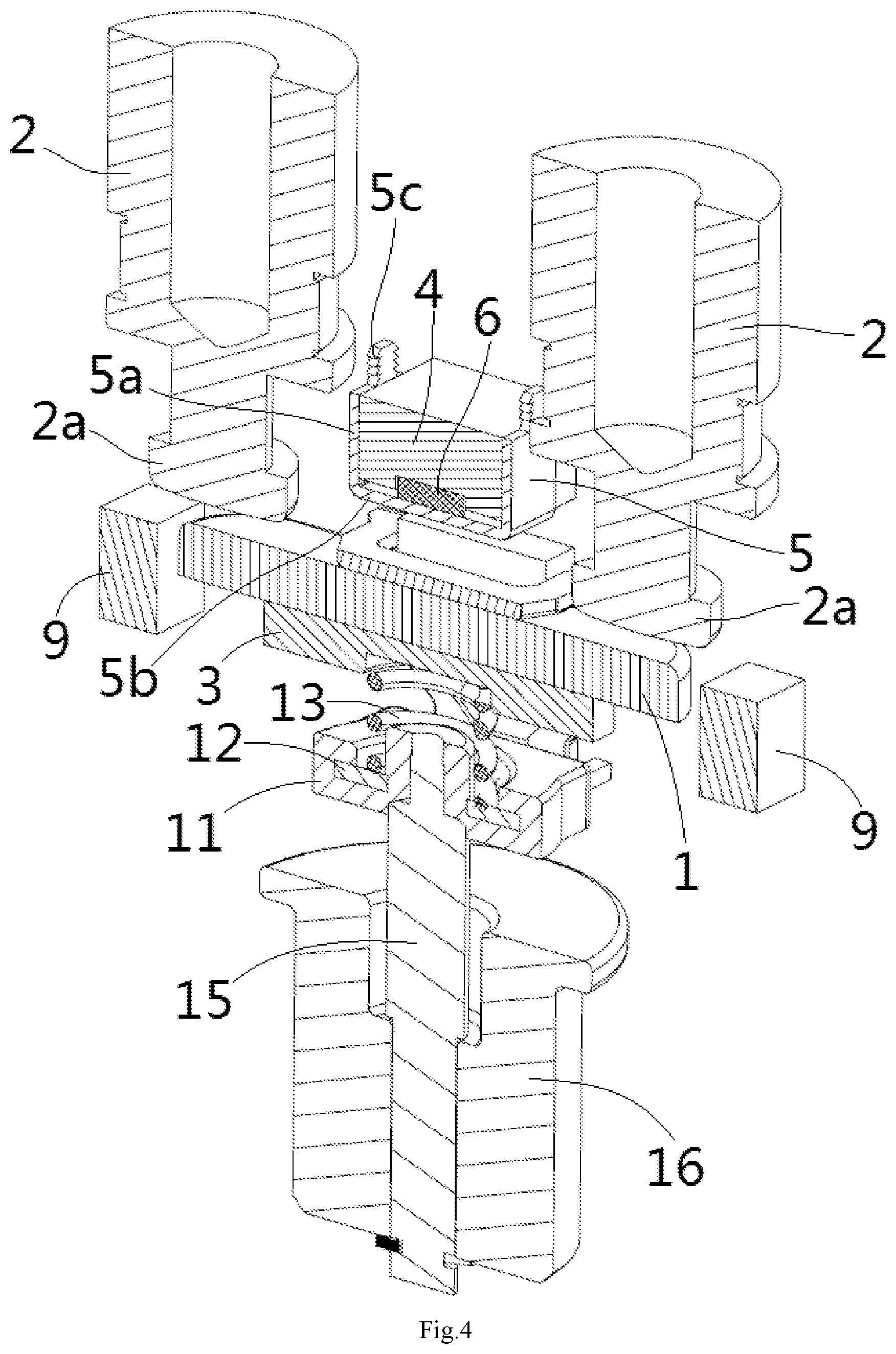 Patent US12437947 Figure 4 – Contactor arrangement for extinguishing an electric arc