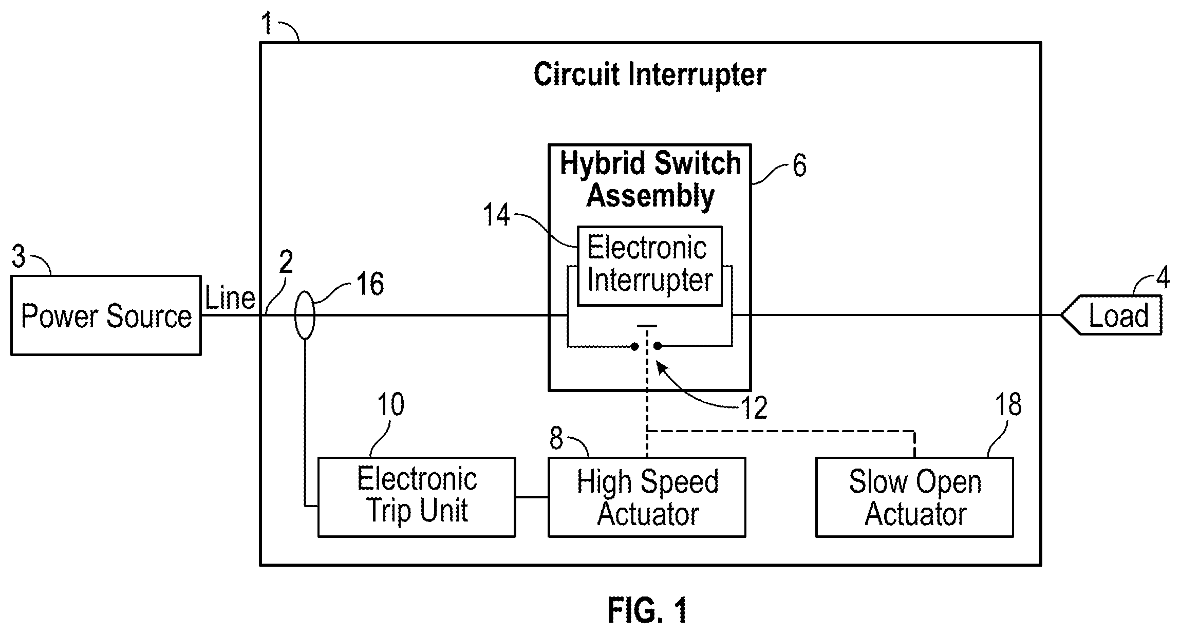 Patent US12437949 Figure 1 – Vacuum interrupter with slow opening solenoid core inside to shorten the length of the conductor assembly