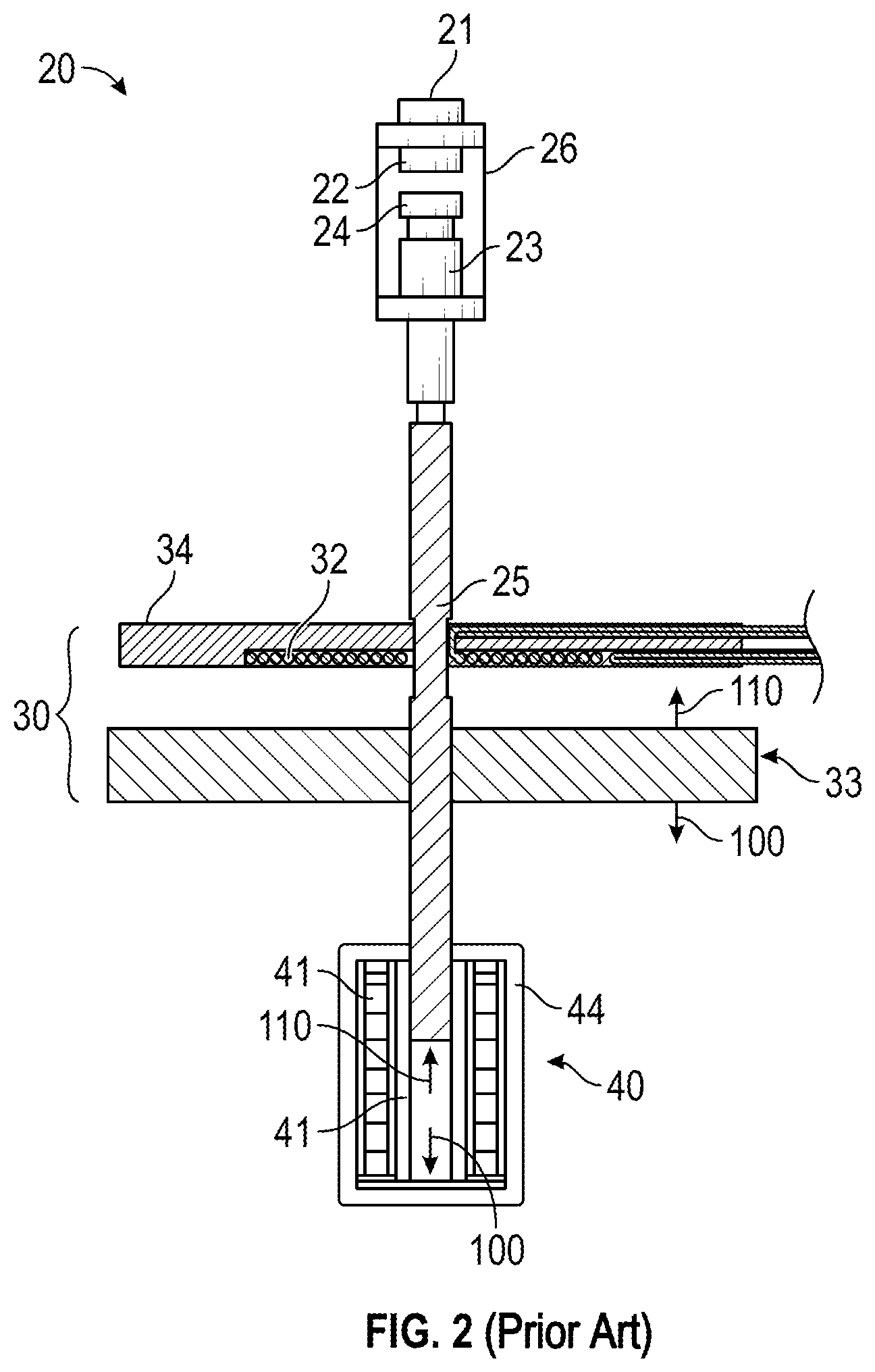 Patent US12437949 Figure 2 – Vacuum interrupter with slow opening solenoid core inside to shorten the length of the conductor assembly