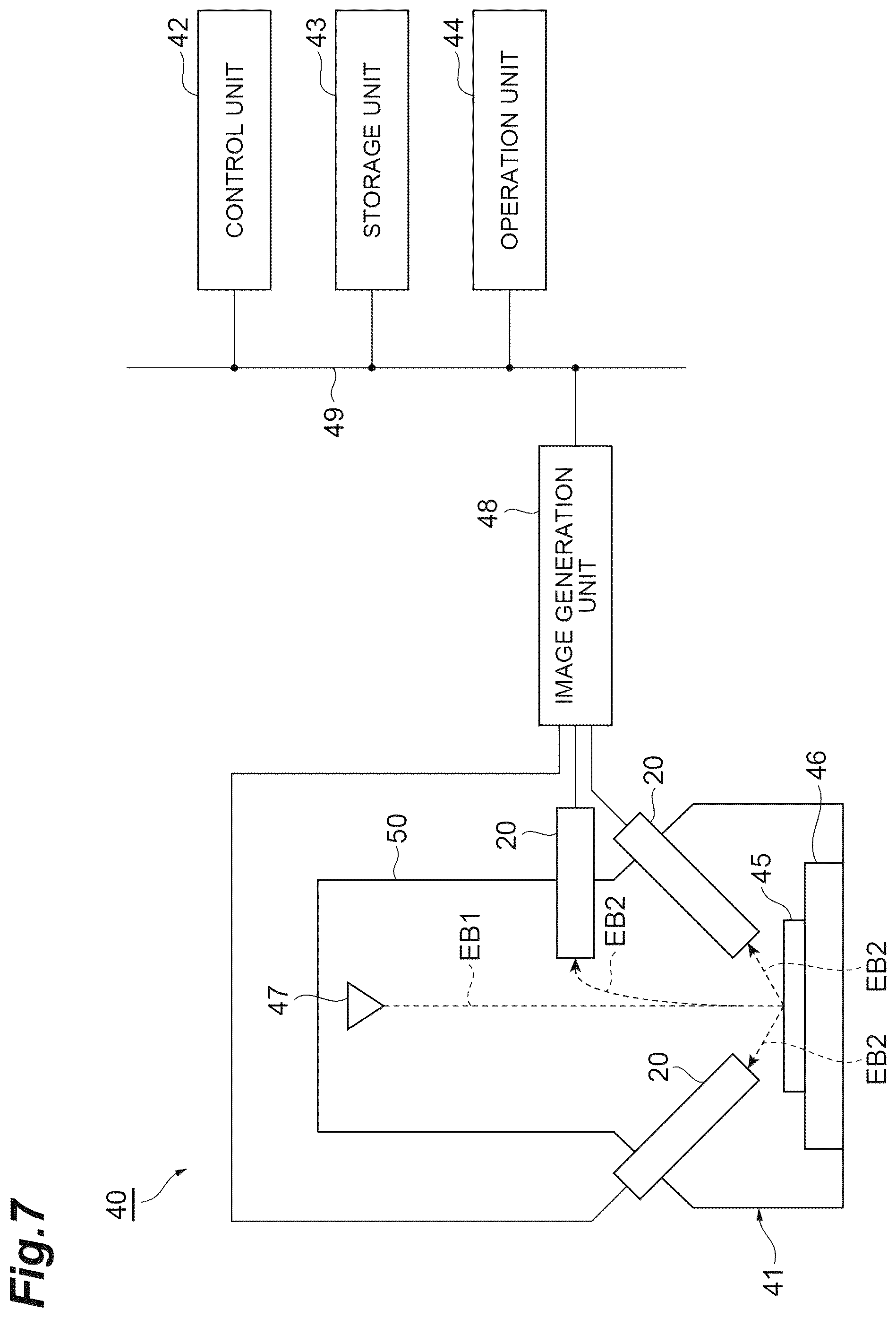 Patent US12437964 Figure 7 – Light-emitting body, electron beam detector, and scanning electron microscope