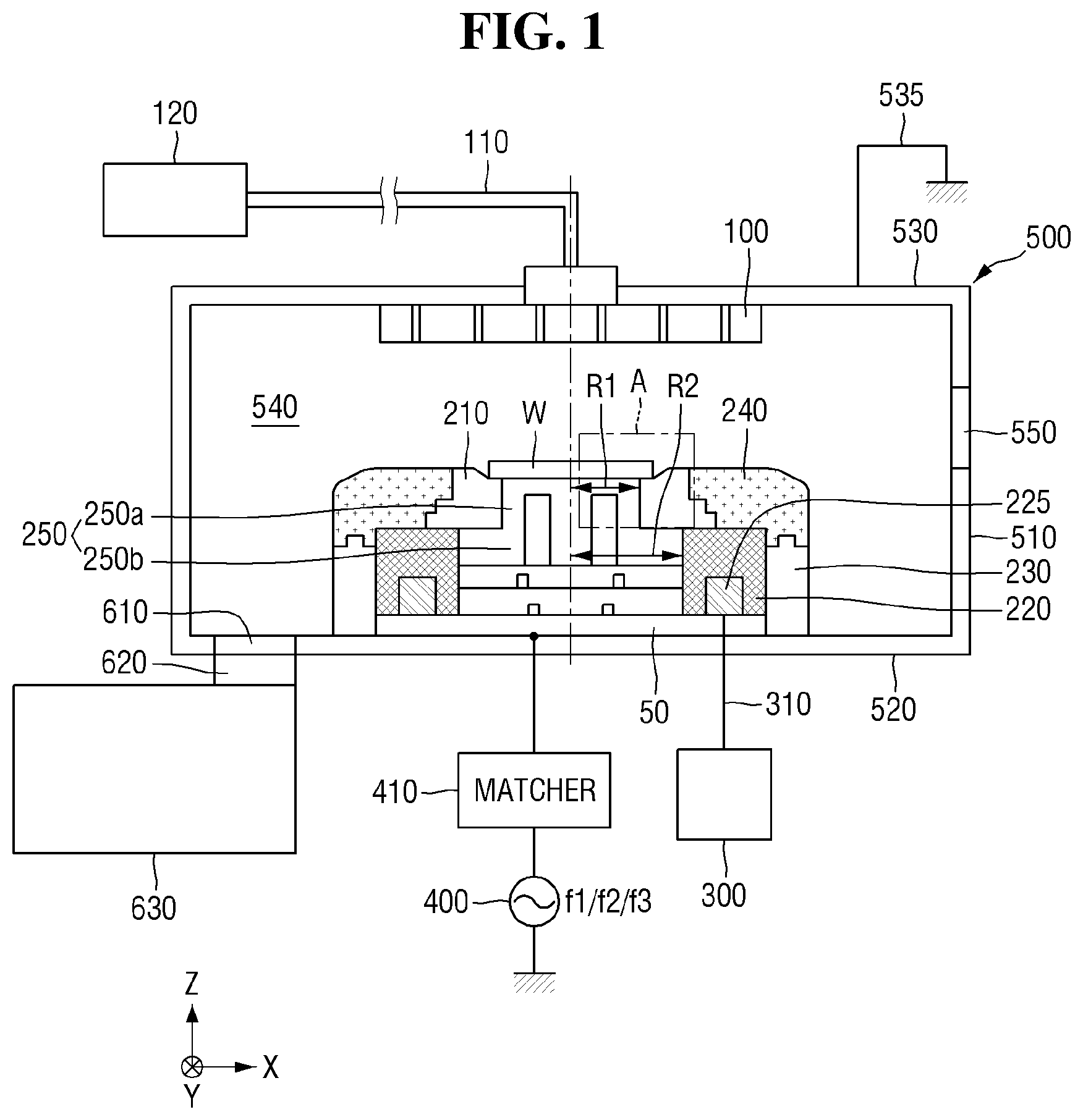 Patent US12437969 Figure 1 – Plasma processing equipment
