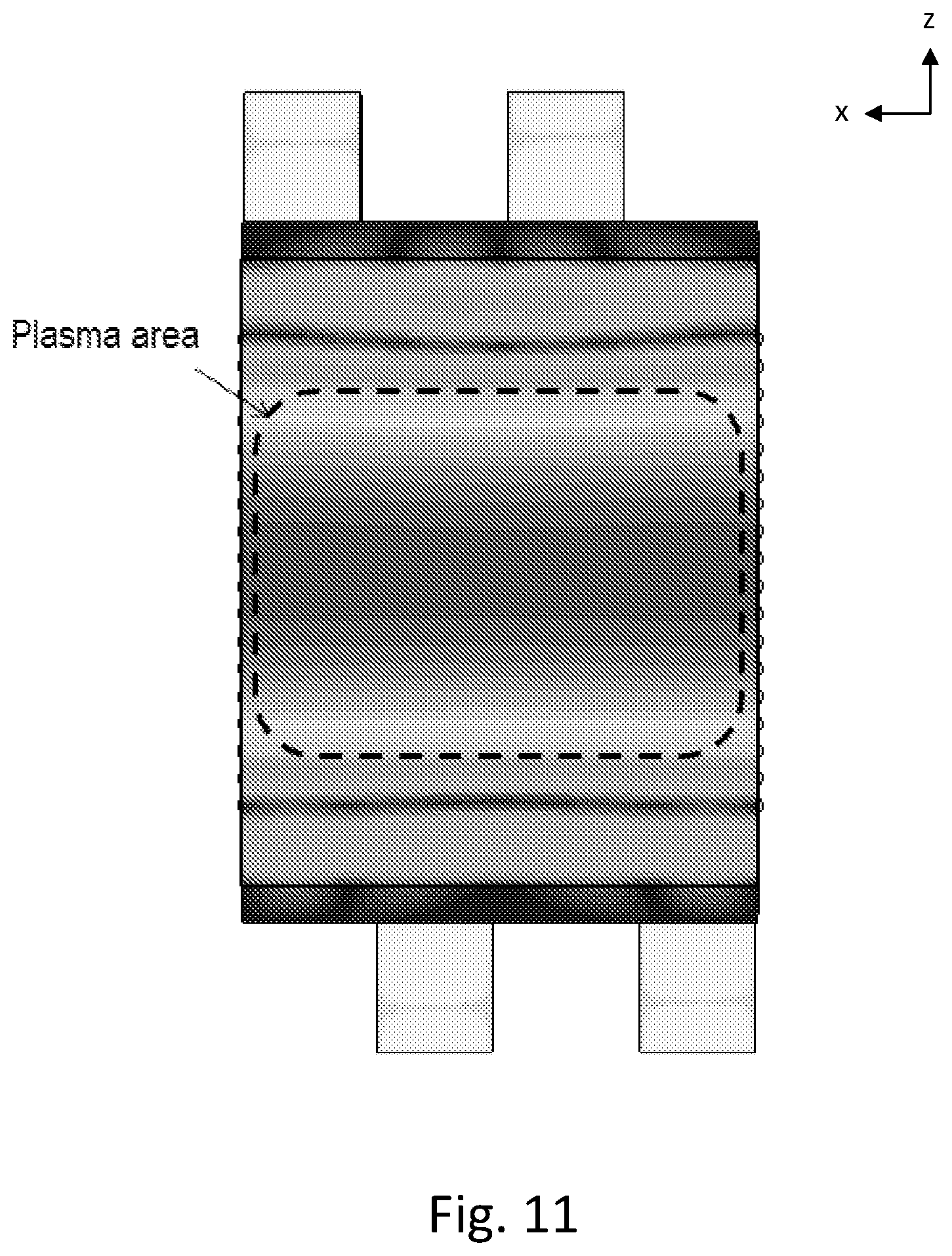 Patent US12437971 Figure 8 – Large area microwave plasma CVD apparatus