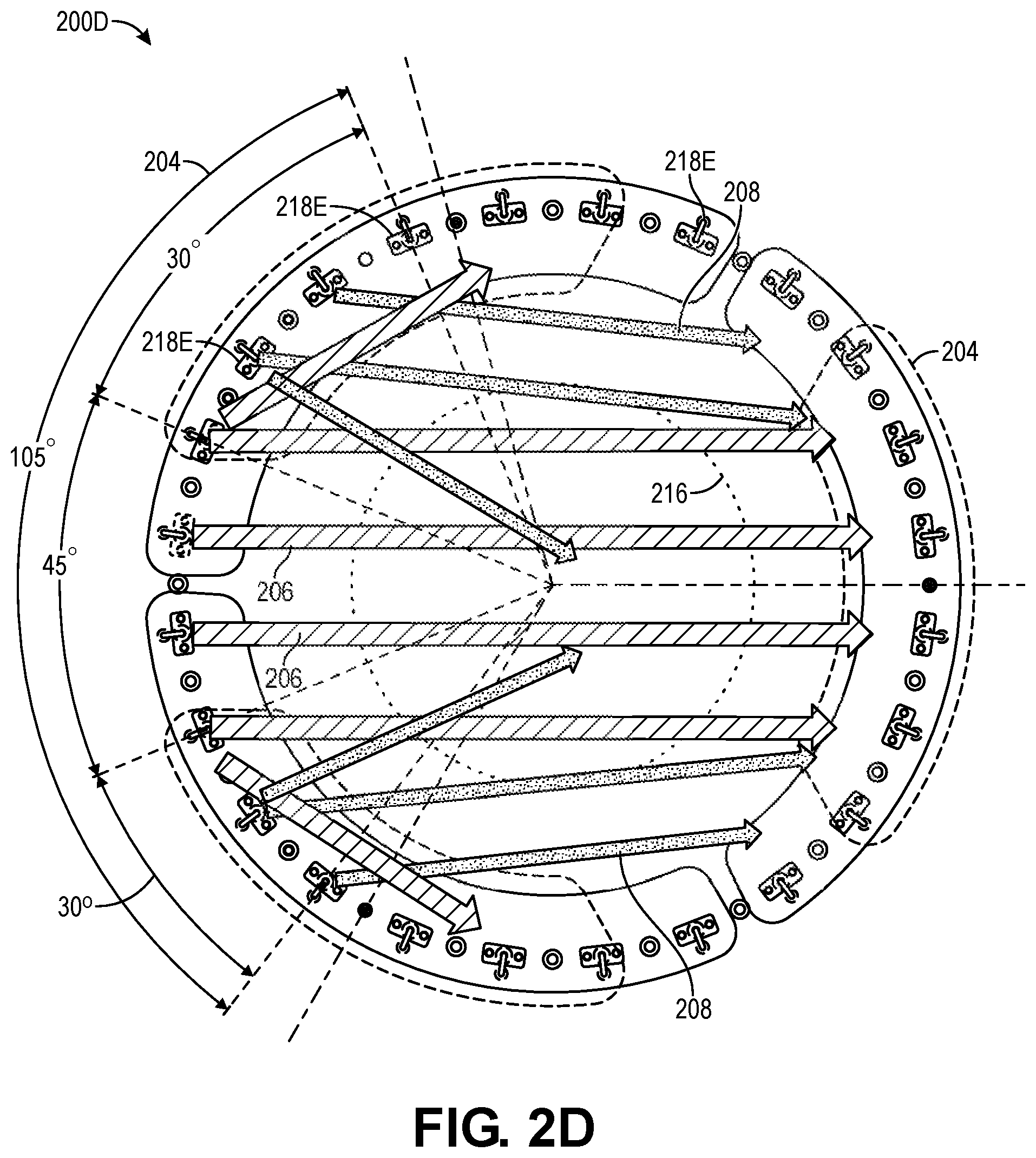 Patent US12437973 Figure 7 – Plasma chamber with multiphase rotating independent gas cross-flow with reduced volume and dual VHF