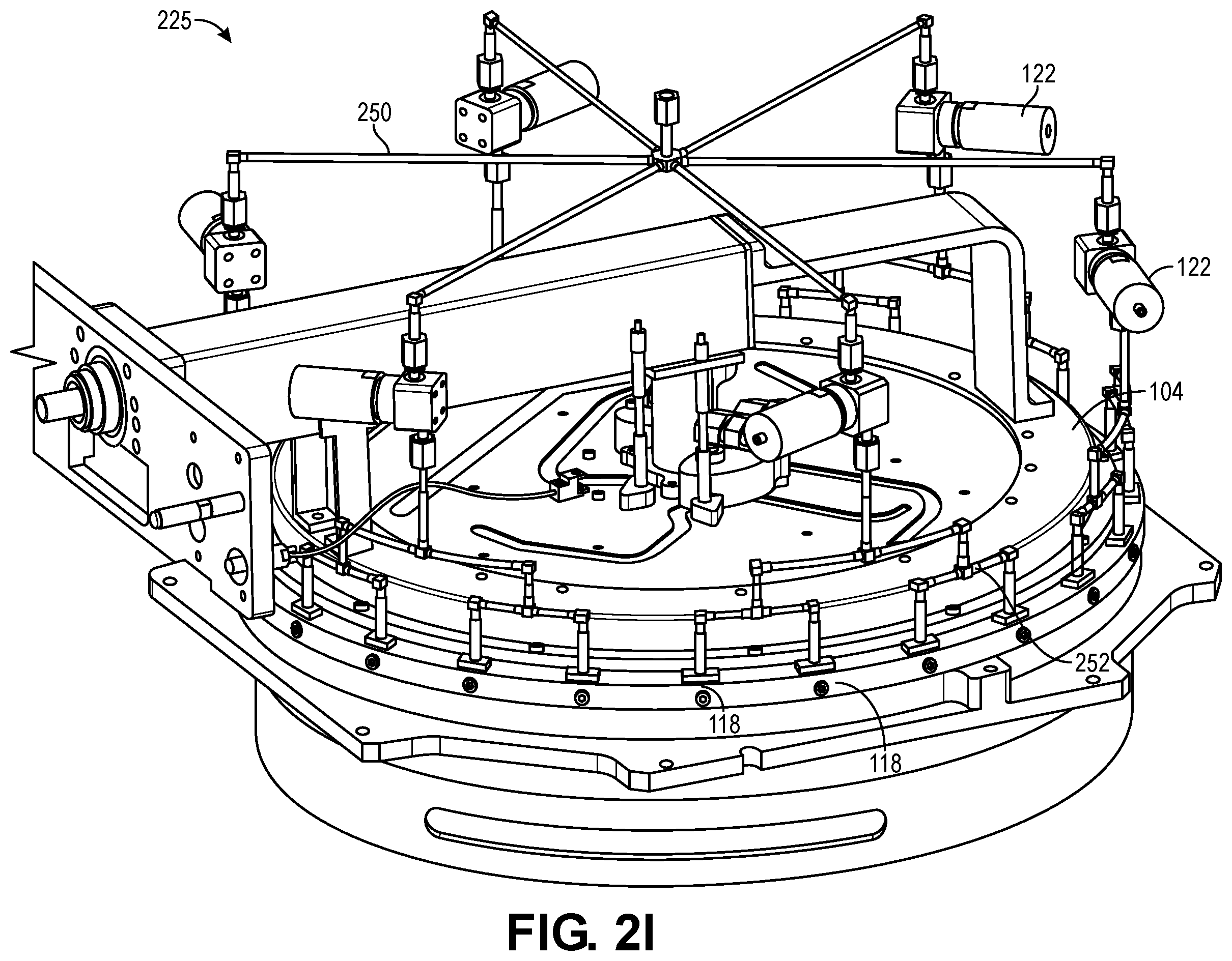 Patent US12437973 Figure 11 – Plasma chamber with multiphase rotating independent gas cross-flow with reduced volume and dual VHF